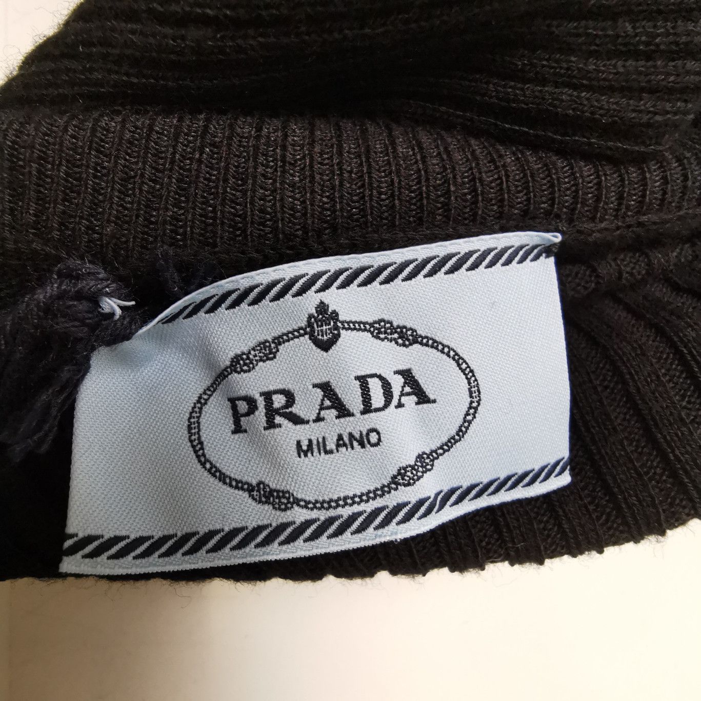 Prada Prada Black Cotton Turtleneck Sweater Size 36 0089 Size XS / US 0-2 / IT 36-38 - 4 Thumbnail