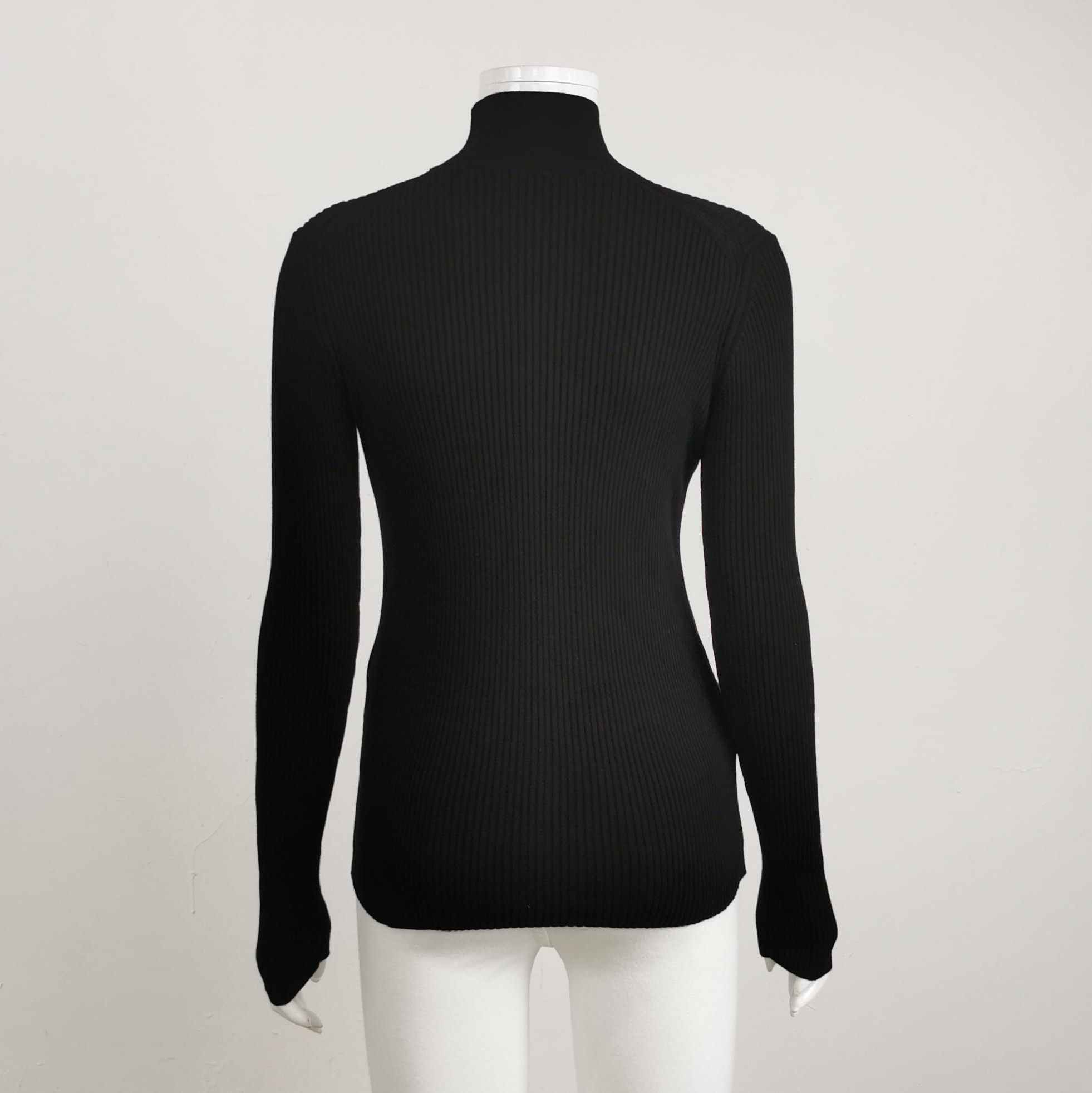 Prada Prada Black Cotton Turtleneck Sweater Size 36 0089 Size XS / US 0-2 / IT 36-38 - 2 Thumbnail