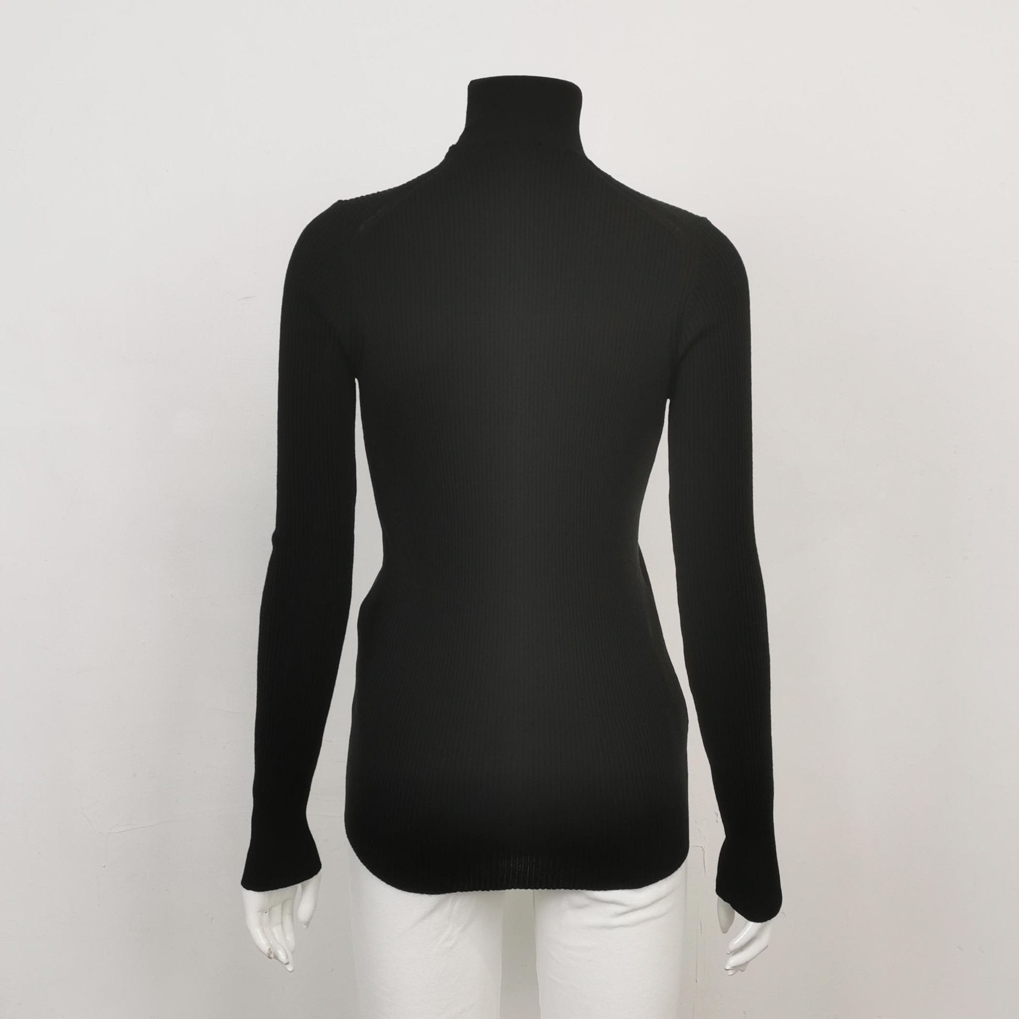 Prada Prada Black Wool Turtleneck Long Sleeve Sweater 0089 Size M / US 6-8 / IT 42-44 - 2 Thumbnail