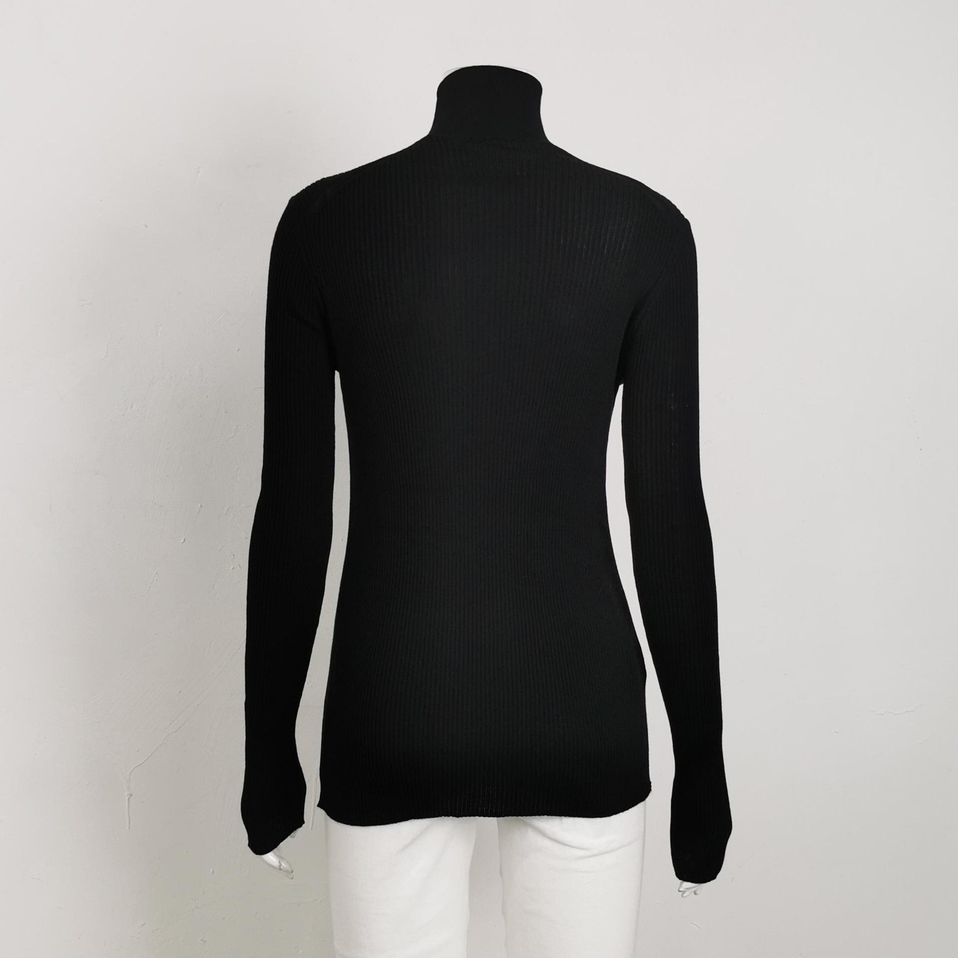 Prada Prada Black Wool Turtleneck Sweater 0089 Size M / US 6-8 / IT 42-44 - 2 Thumbnail