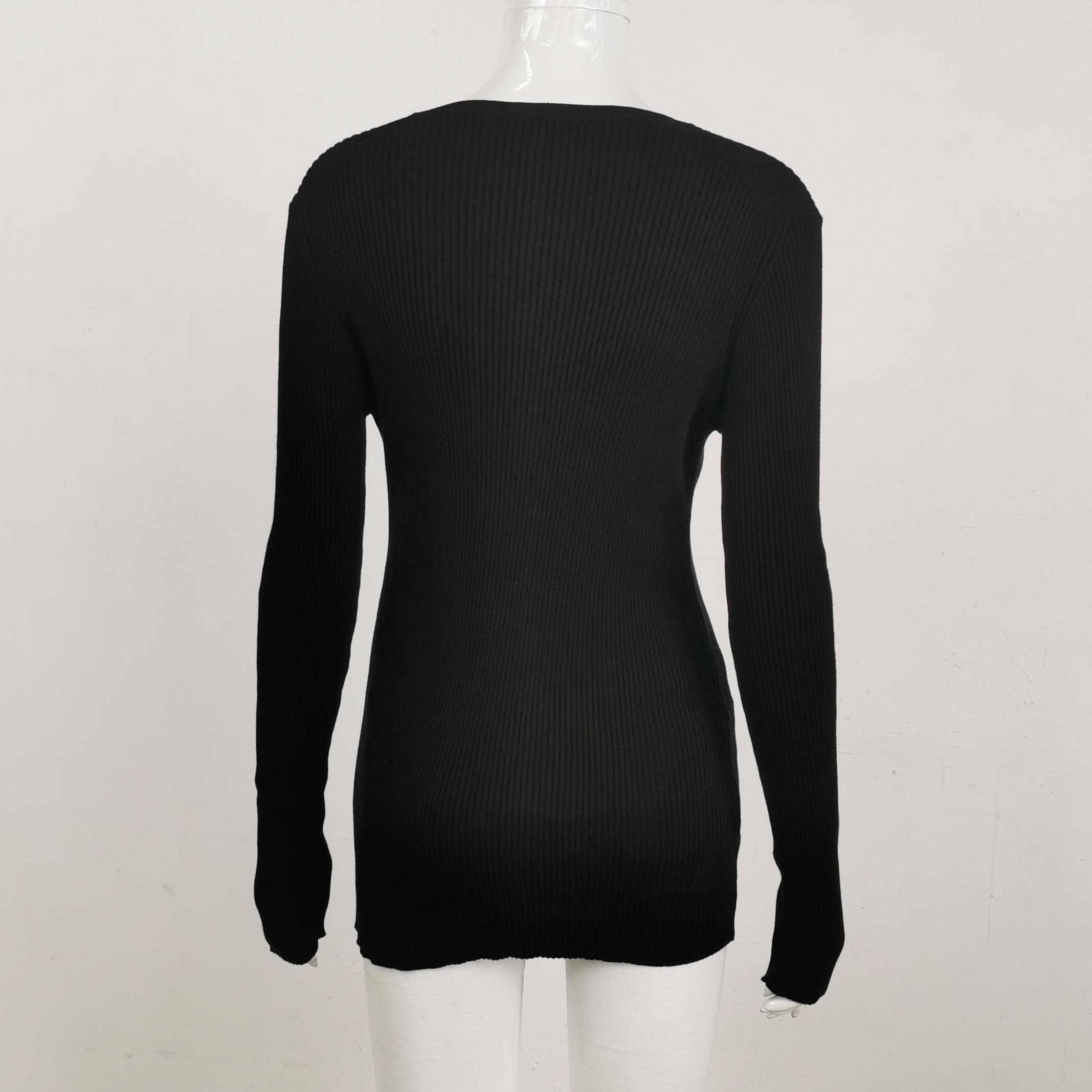 Prada Prada Black Cotton Crew Neck Sweater 0089 Size L / US 10 / IT 46 - 2 Thumbnail