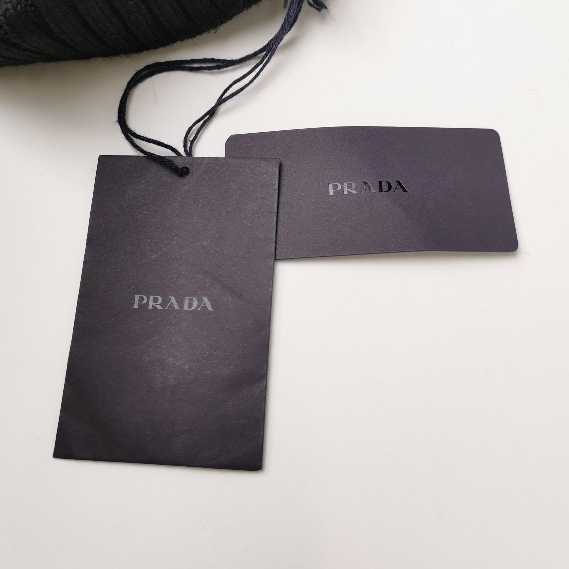 Prada Prada Black Logo Knit Crop Top 0089 Size S / US 4 / IT 40 - 4 Thumbnail