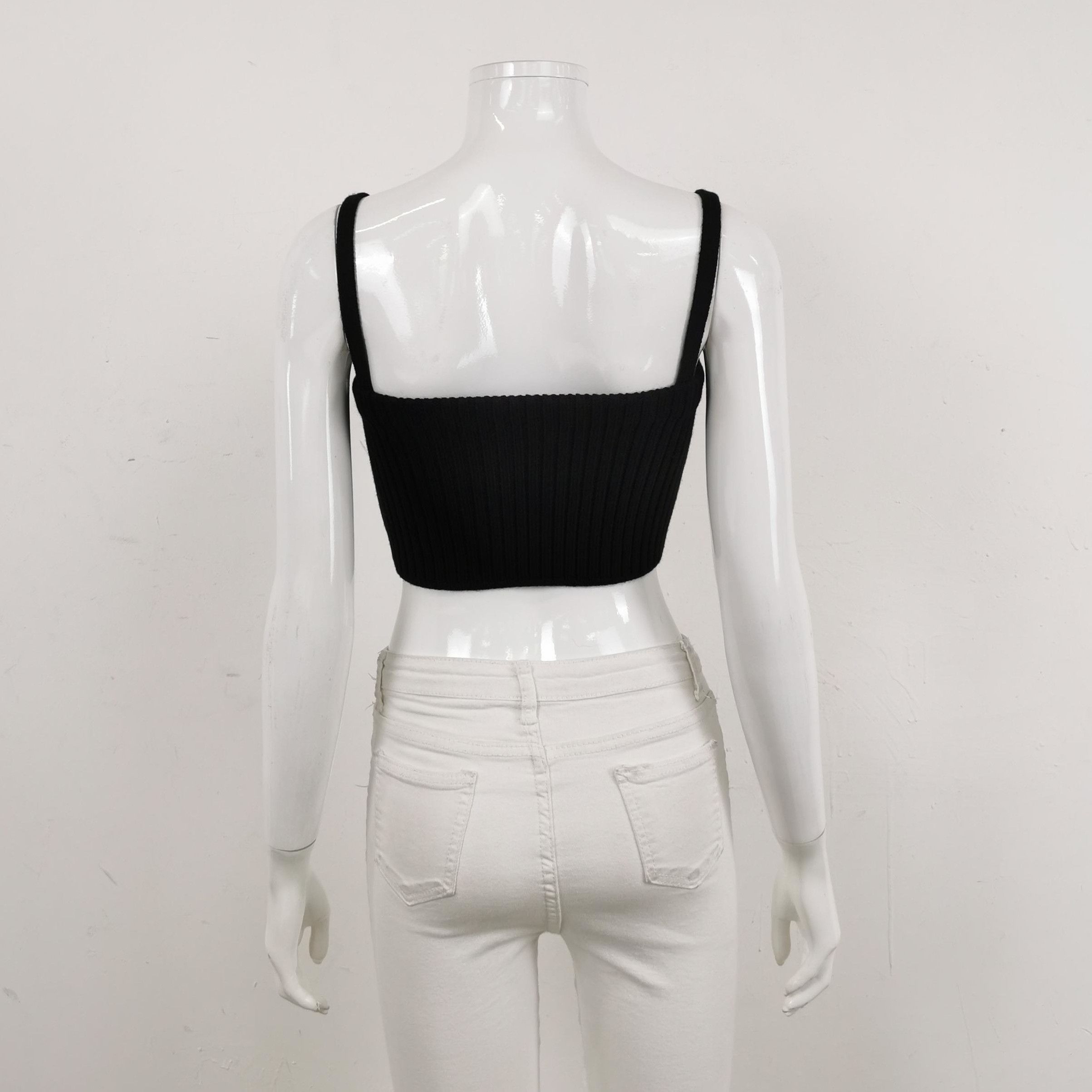 Prada Prada Black Logo Knit Crop Top 0089 Size S / US 4 / IT 40 - 2 Thumbnail