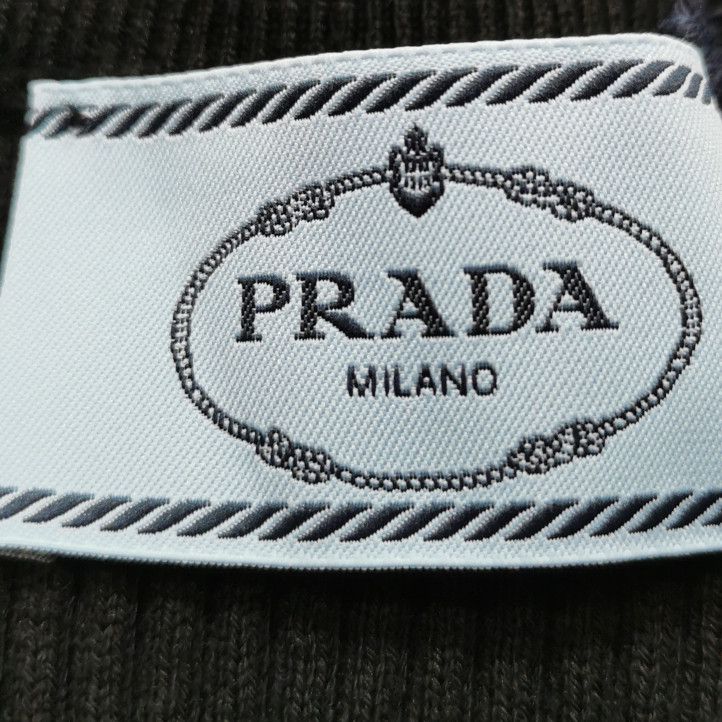 Prada Prada Ribbed Black Knit Top for Women 0089 Size XS / US 0-2 / IT 36-38 - 5 Thumbnail