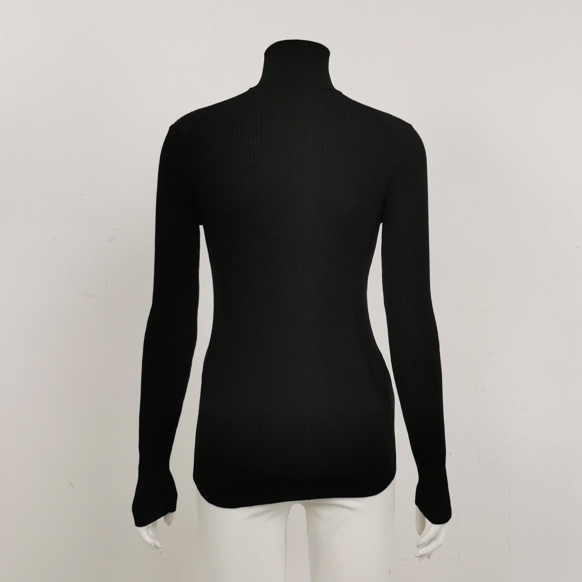 Prada Prada Black Wool Turtleneck Long Sleeve Sweater 0089 Size S / US 4 / IT 40 - 2 Thumbnail