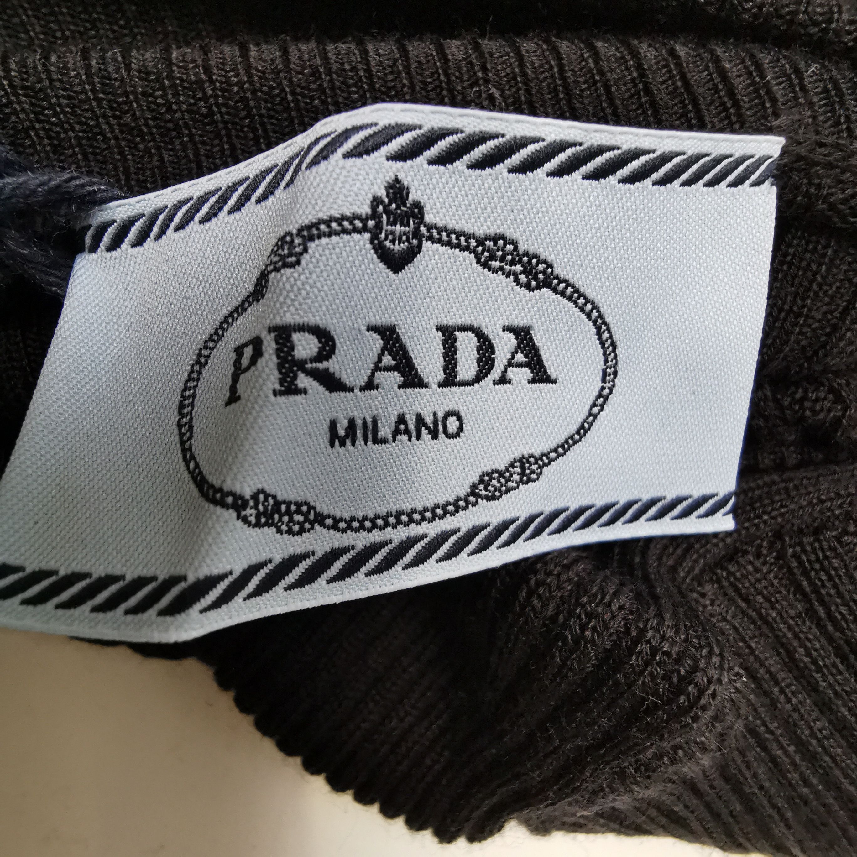 Prada Prada Black Wool Turtleneck Long Sleeve Sweater 0089 Size S / US 4 / IT 40 - 4 Thumbnail