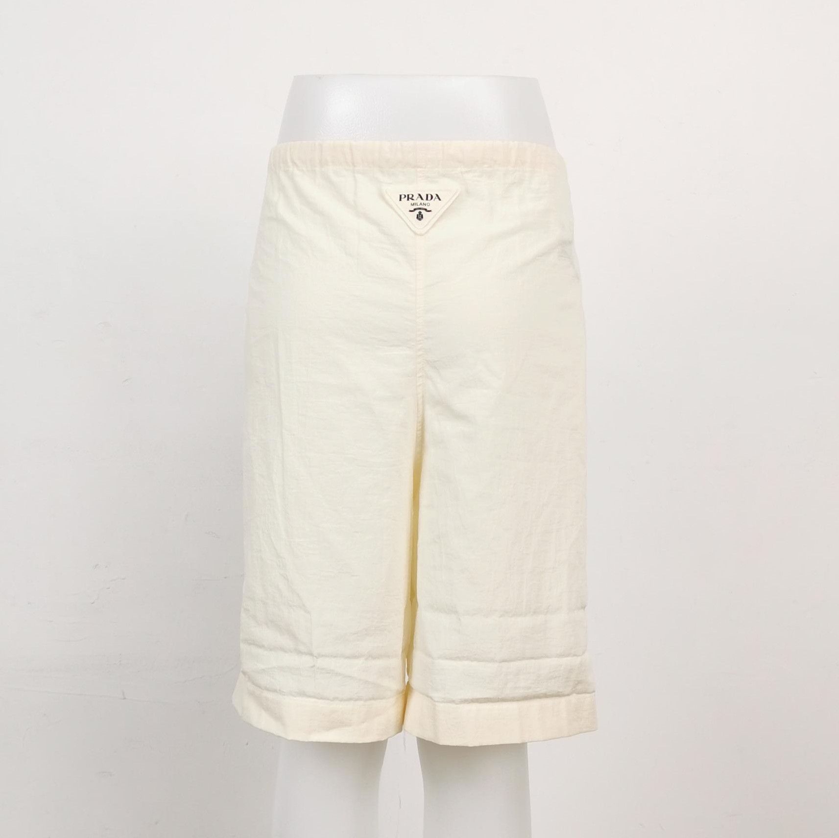 Prada Prada Mermaid Print Cotton Triangle Logo Shorts 0089 Size 42" / US 20 - 2 Thumbnail