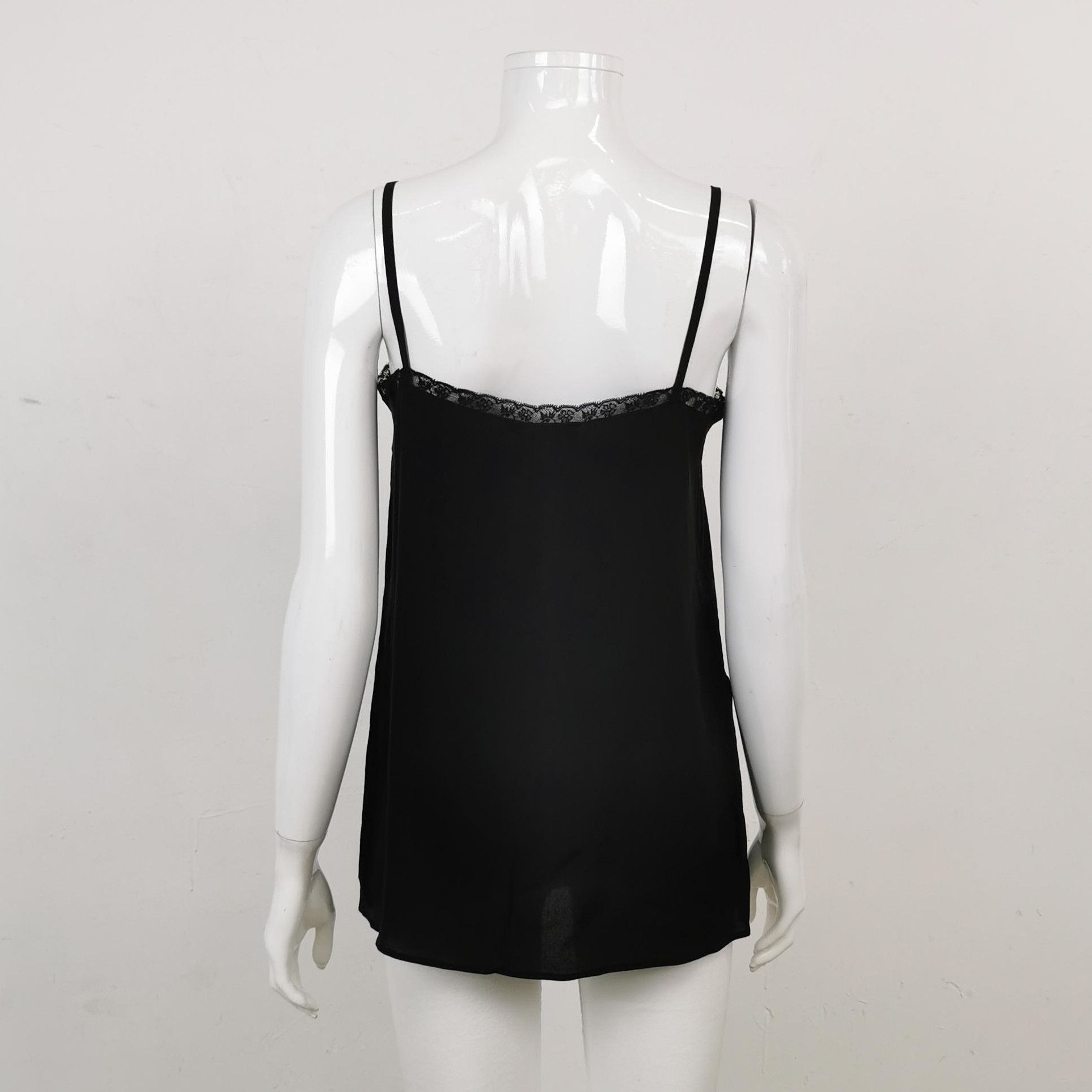 Prada Prada Black Silk Lace Camisole Tank Top 0089 Size M / US 6-8 / IT 42-44 - 2 Thumbnail