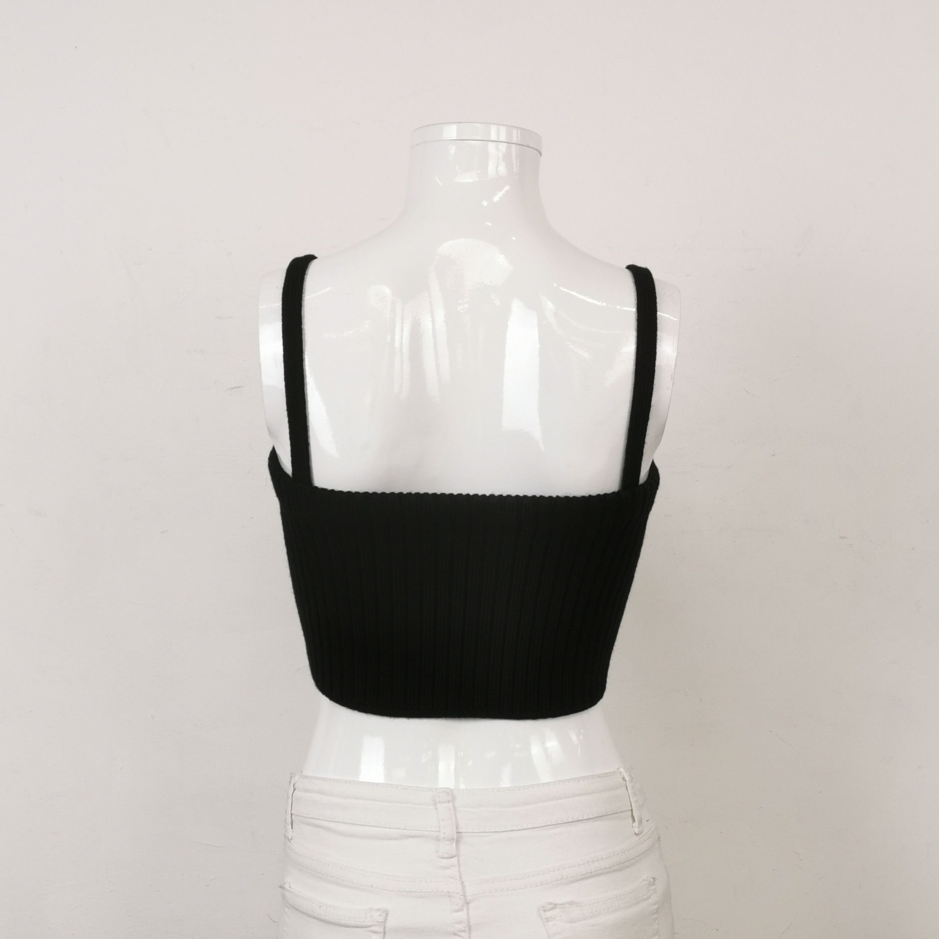 Prada Prada Black Ribbed Triangle Logo Tank Top 0089 Size M / US 6-8 / IT 42-44 - 2 Thumbnail