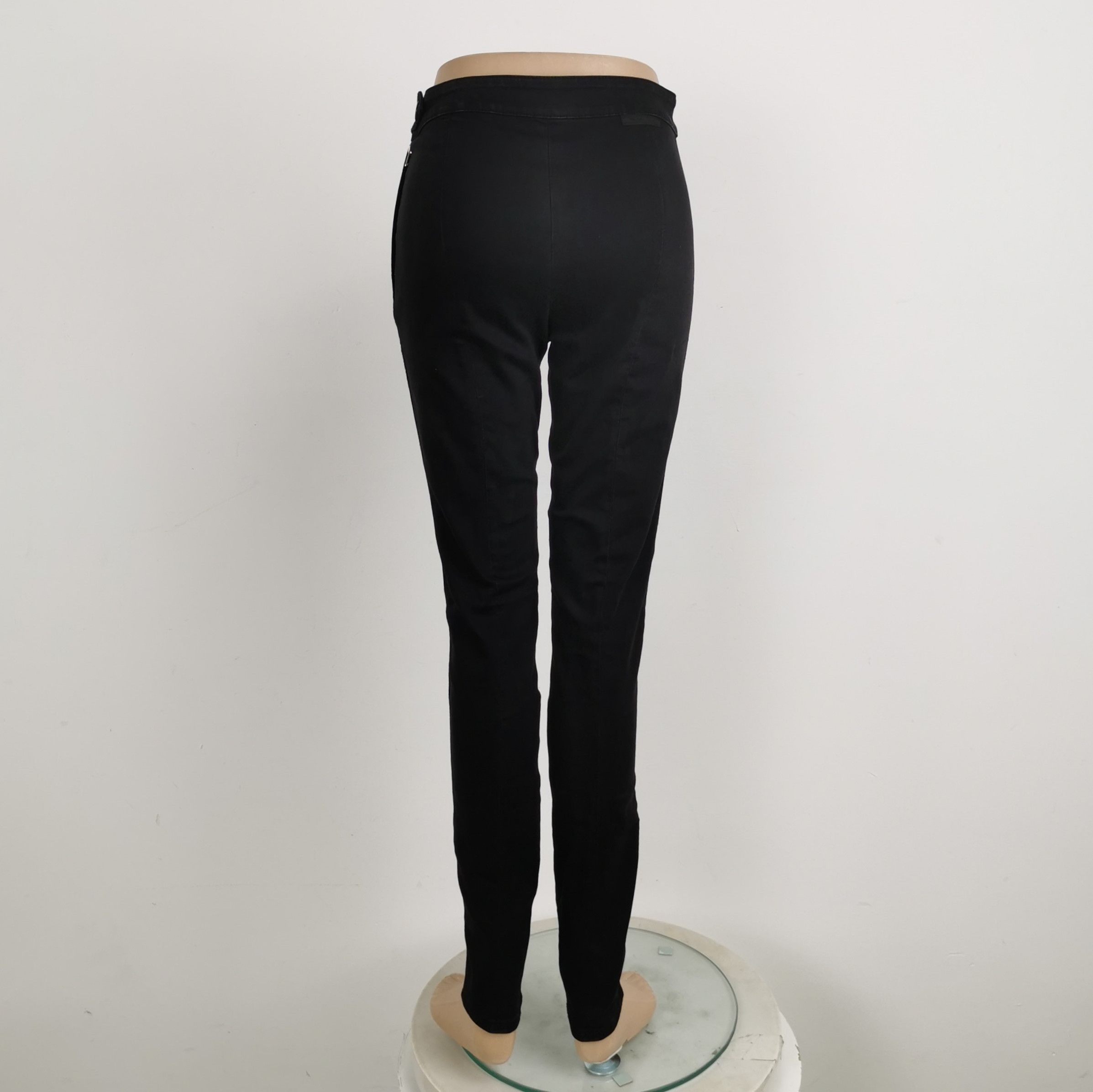 Prada Prada Black Slim Fit Cotton Trousers Size 27 0089 Size 27" / US 4 / IT 40 - 2 Thumbnail
