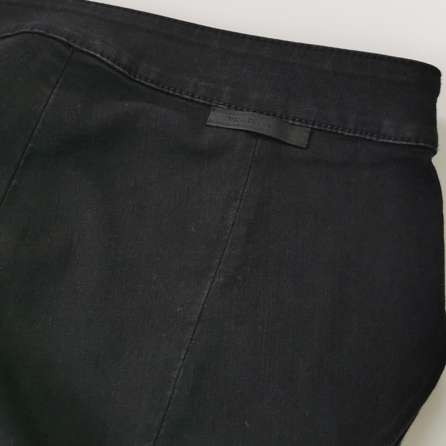 Prada Prada Black Slim Fit Cotton Trousers Size 27 0089 Size 27" / US 4 / IT 40 - 3 Thumbnail