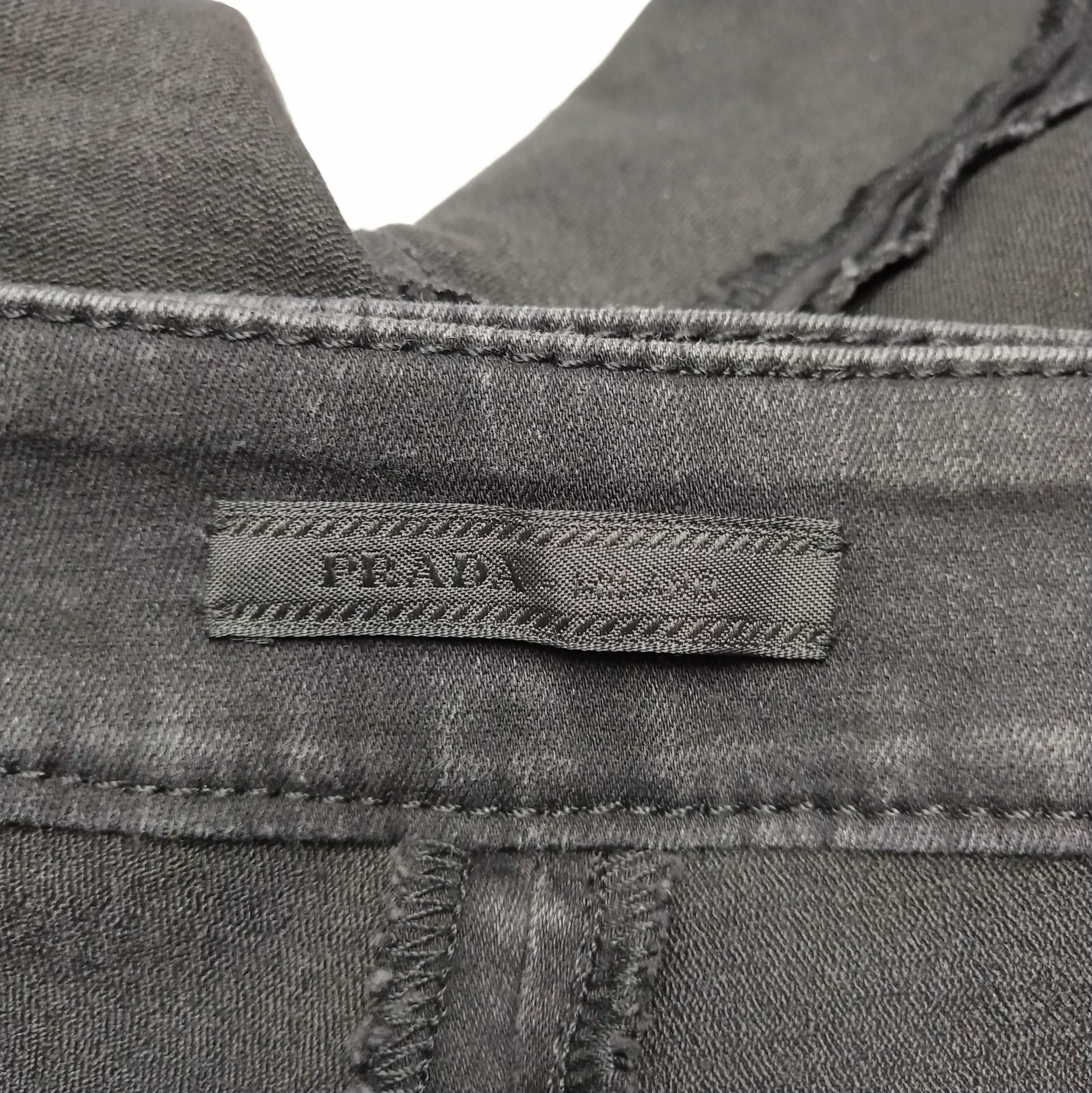 Prada Prada Black Slim Fit Cotton Trousers Size 27 0089 Size 27" / US 4 / IT 40 - 6 Thumbnail