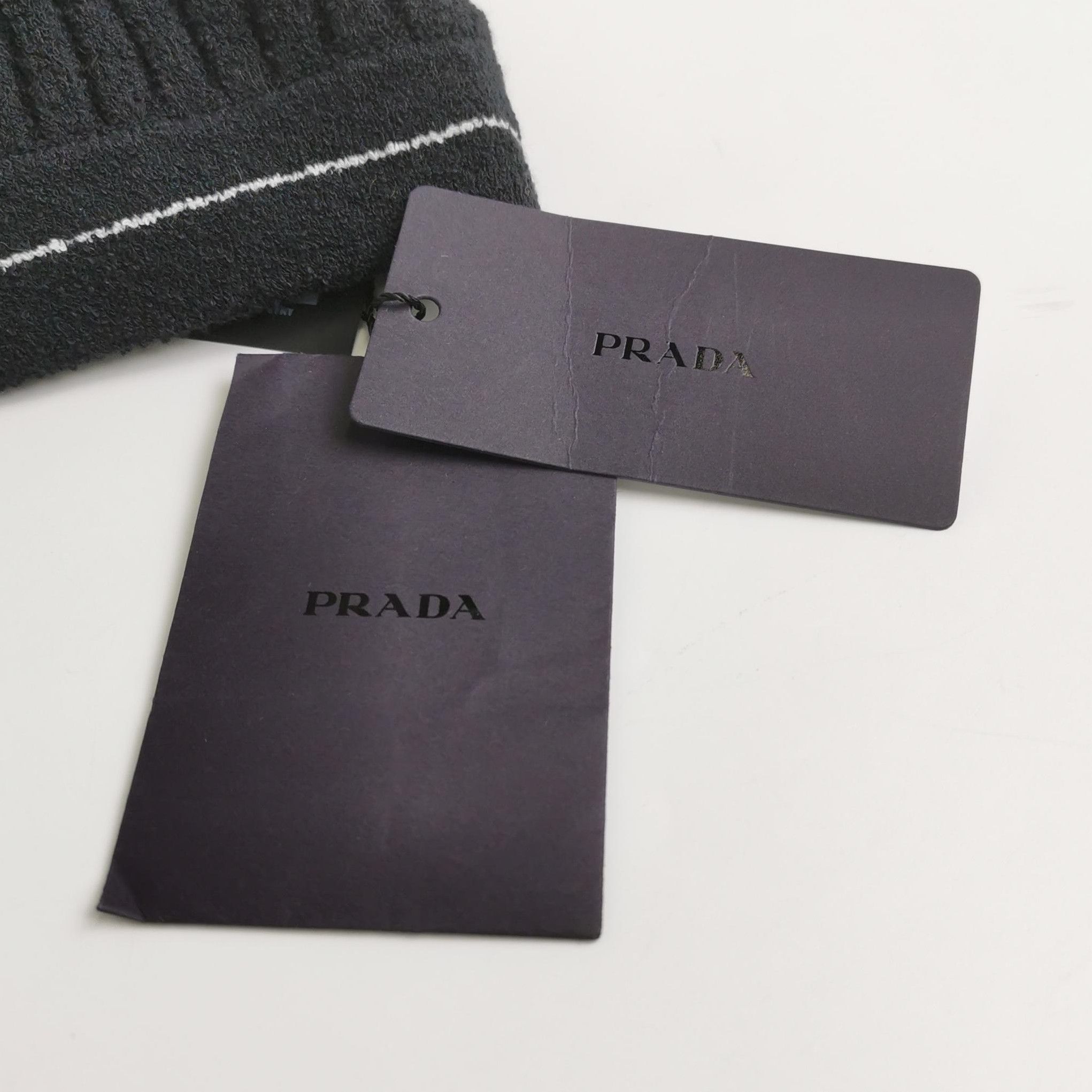Prada Prada Logo Black Ribbed Crop Top 0089 Size S / US 4 / IT 40 - 4 Thumbnail