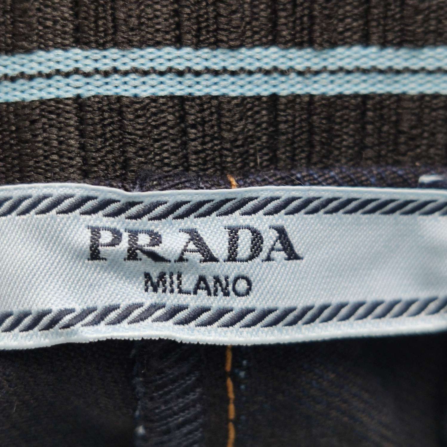 Prada Prada Logo Cotton Denim Trousers Size 38 0089 Size 38" / US 16 / IT 52 - 4 Thumbnail
