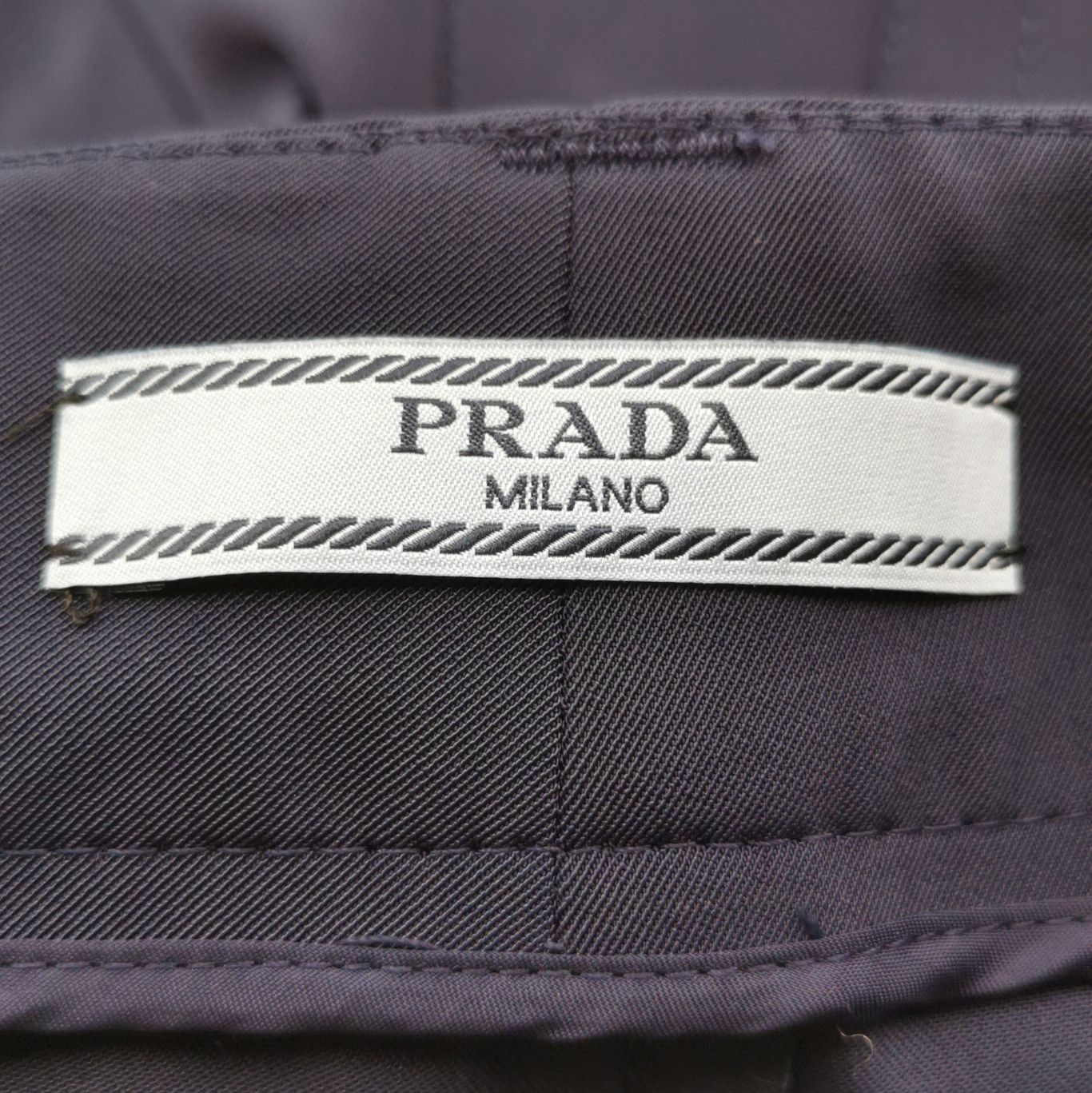 Prada Prada Logo Trousers in Navy Blue, Size 38 0089 Size 38" / US 16 / IT 52 - 6 Thumbnail