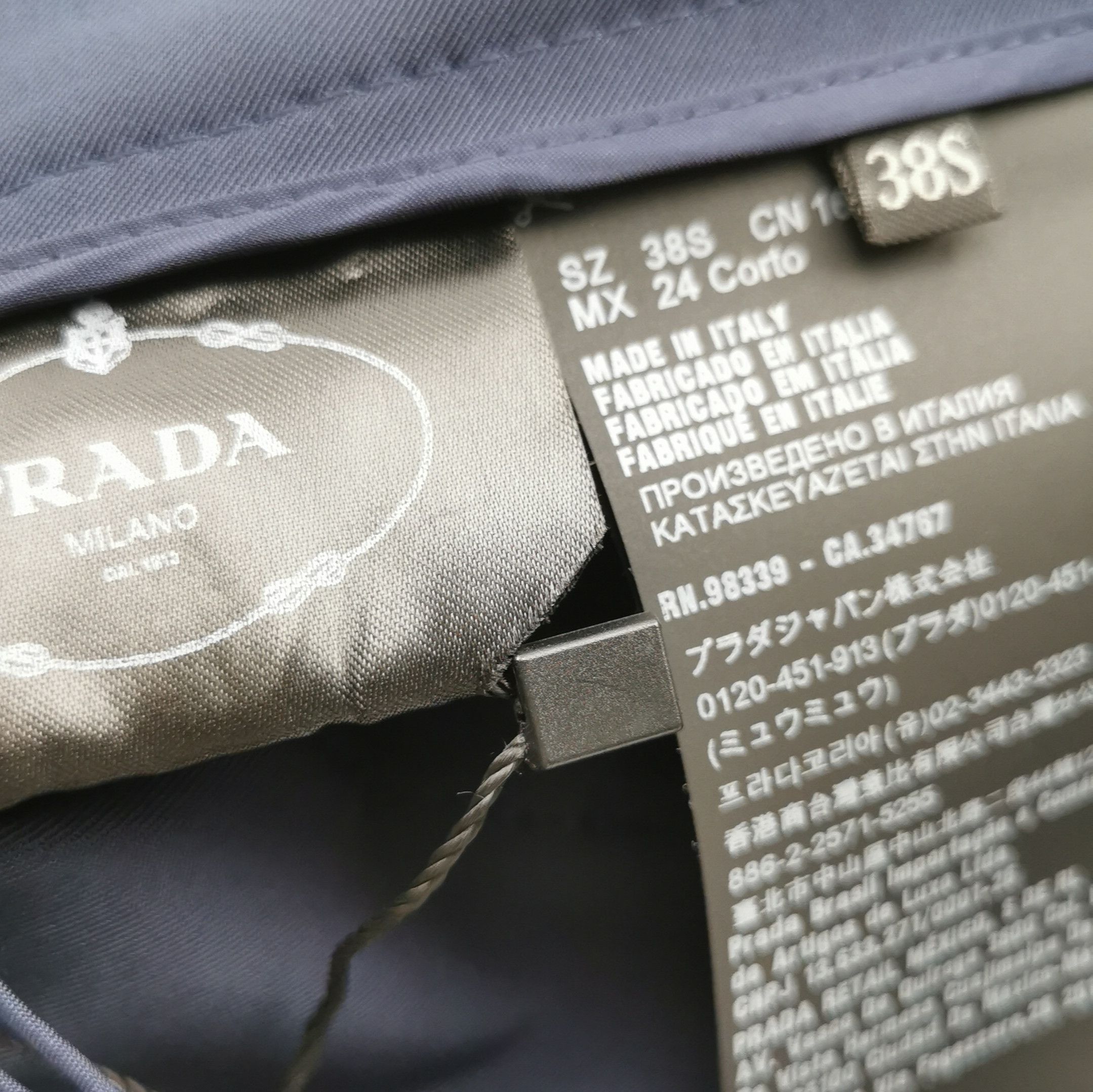 Prada Prada Logo Trousers in Navy Blue, Size 38 0089 Size 38" / US 16 / IT 52 - 10 Thumbnail