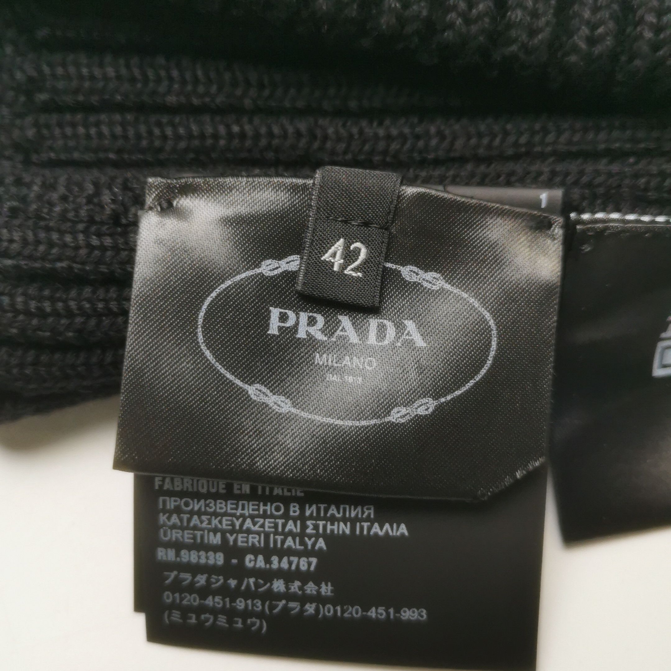 Prada Prada Black Wool Blend Logo Camisole Top 0089 Size L / US 10 / IT 46 - 9 Thumbnail