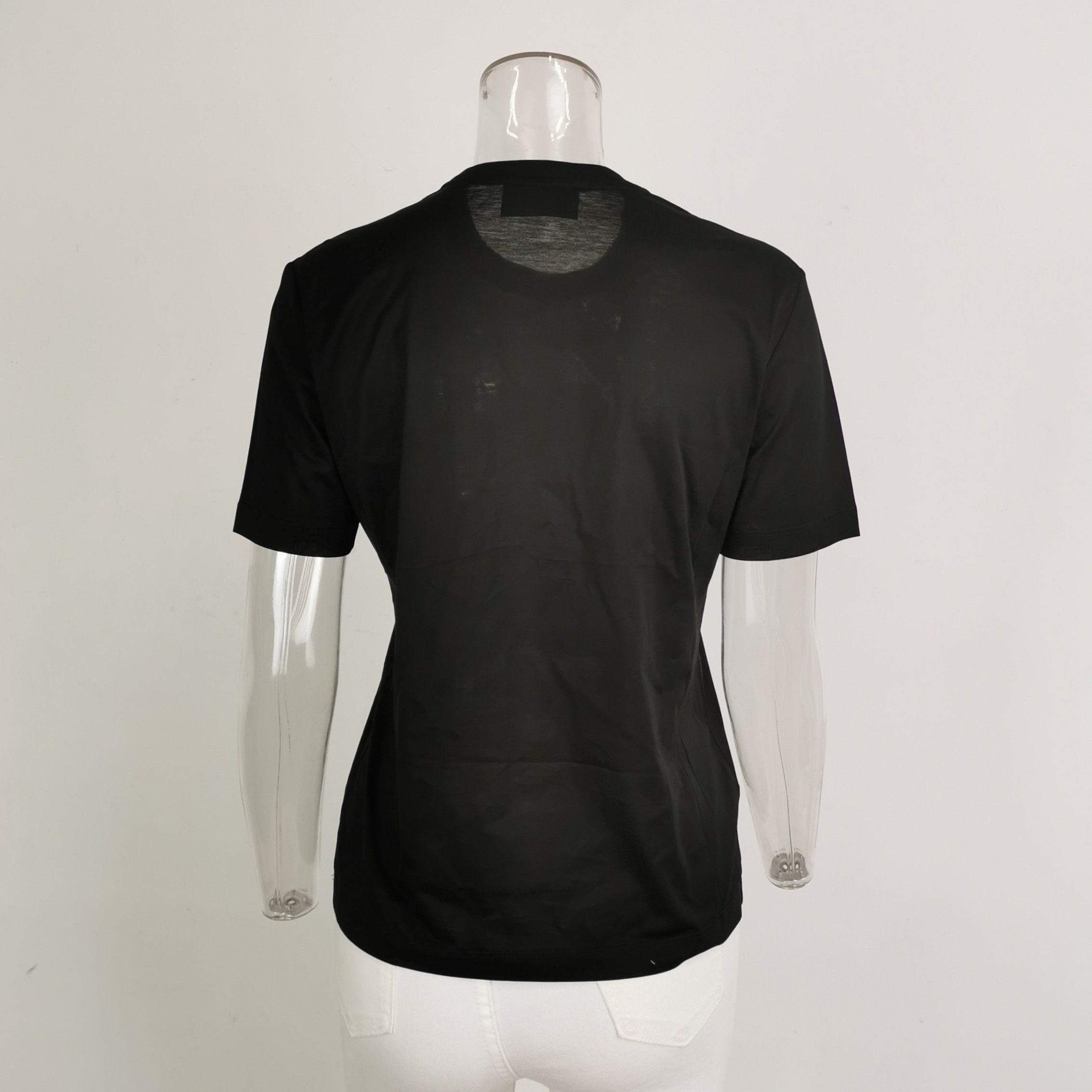 Prada Prada Cotton Basic Round Neck T-Shirt Black 0089 Size S / US 4 / IT 40 - 3 Thumbnail
