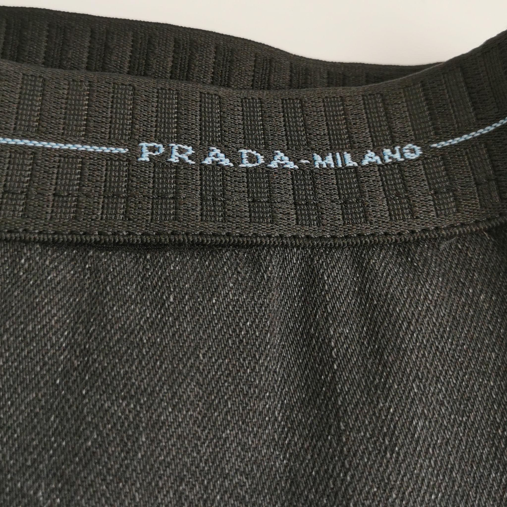 Prada Prada Black Cotton Logo Pants in Size 40 0089 Size 40" / US 18 - 3 Thumbnail