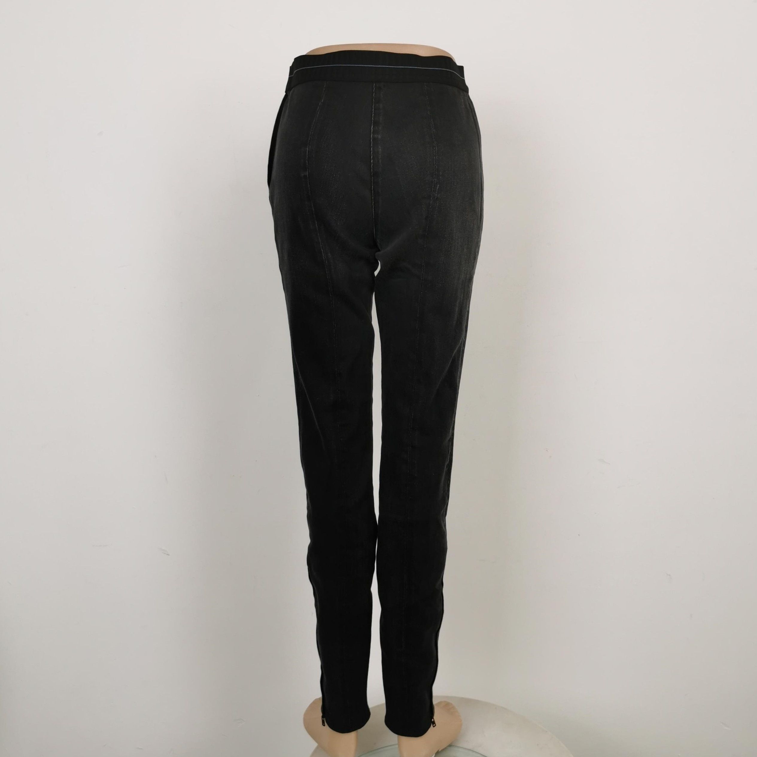 Prada Prada Black Cotton Logo Pants in Size 40 0089 Size 40" / US 18 - 2 Thumbnail