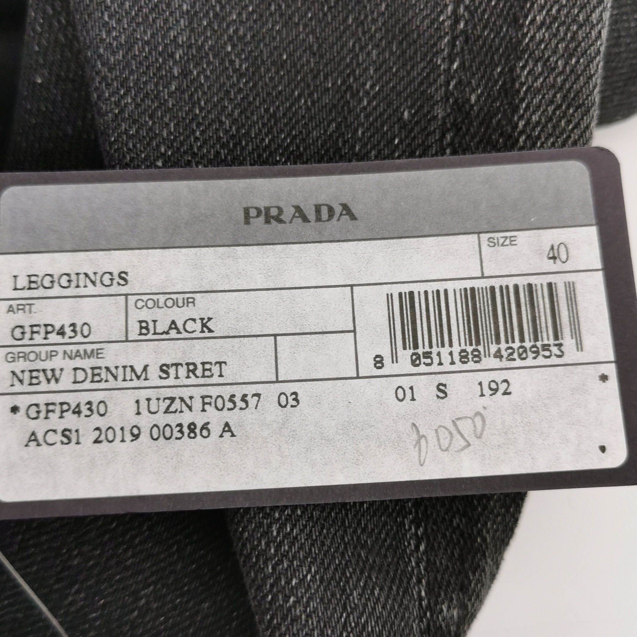 Prada Prada Black Cotton Logo Pants in Size 40 0089 Size 40" / US 18 - 9 Thumbnail