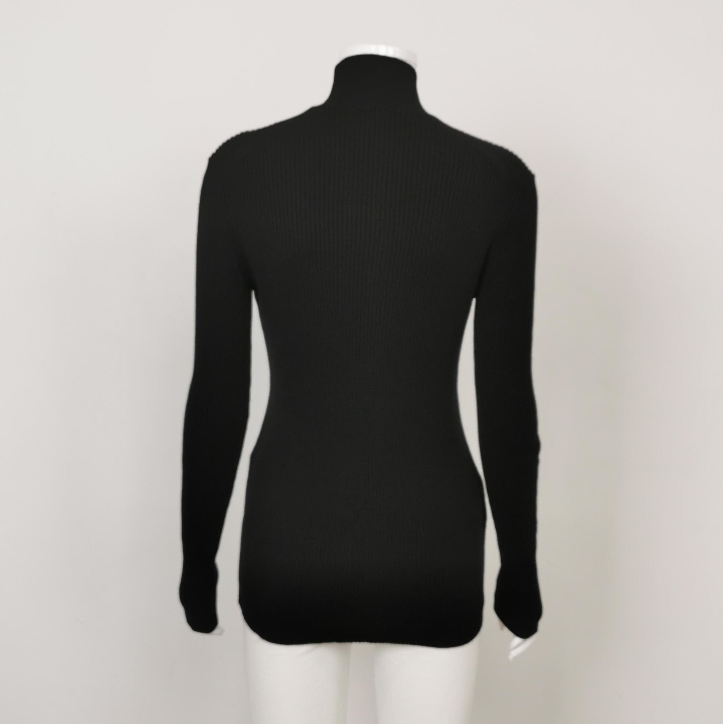 Prada Prada Black Ribbed Turtleneck Sweater 0089 Size M / US 6-8 / IT 42-44 - 2 Thumbnail