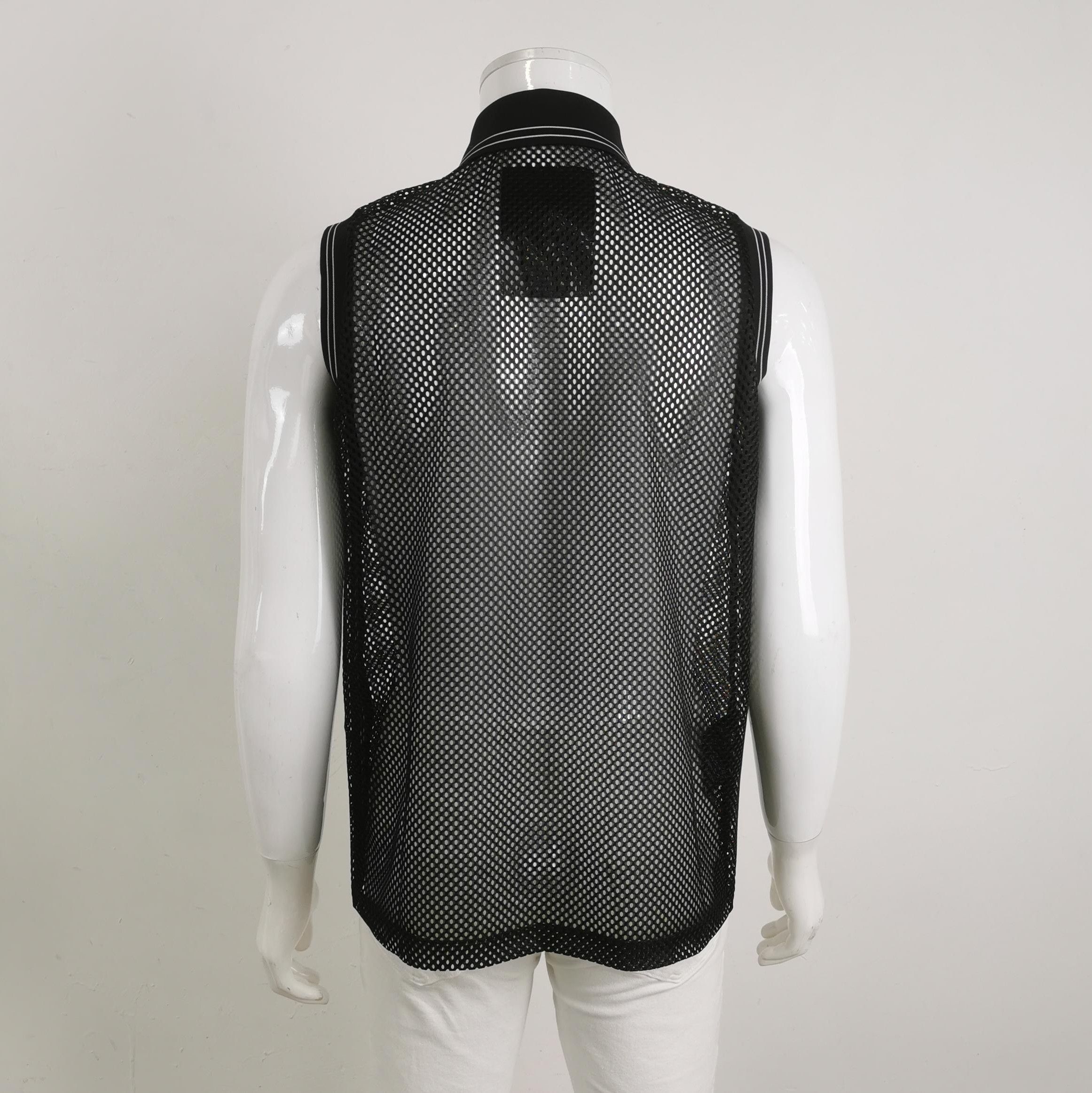 Prada Prada Logo Mesh Polo Vest for Women 0089 Size M / US 6-8 / IT 42-44 - 2 Thumbnail