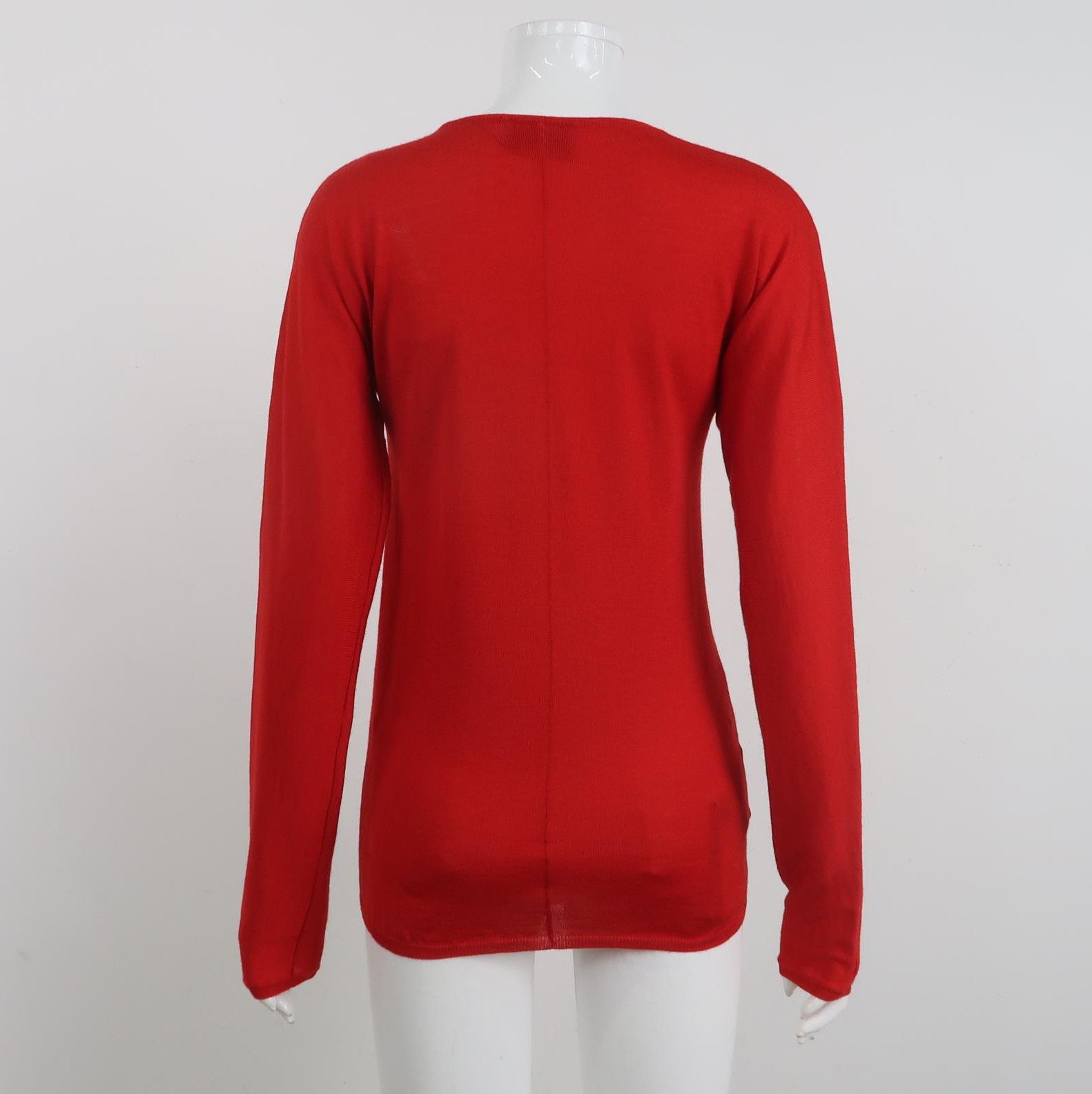 Prada Prada Red Velvet Blend Long Sleeve Knit Top 0089 Size M / US 6-8 / IT 42-44 - 2 Thumbnail