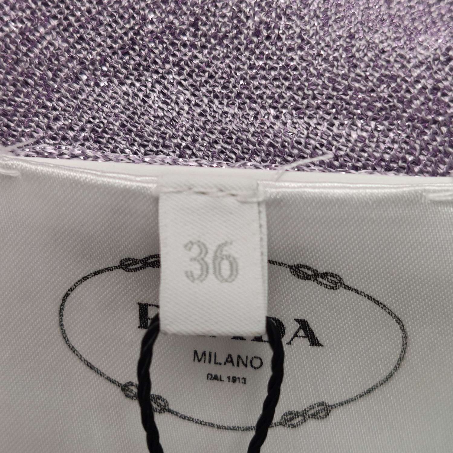 Prada Prada Sleeveless Cropped Top in Purple 0089 Size XXS / US 00 / IT 34 - 5 Thumbnail