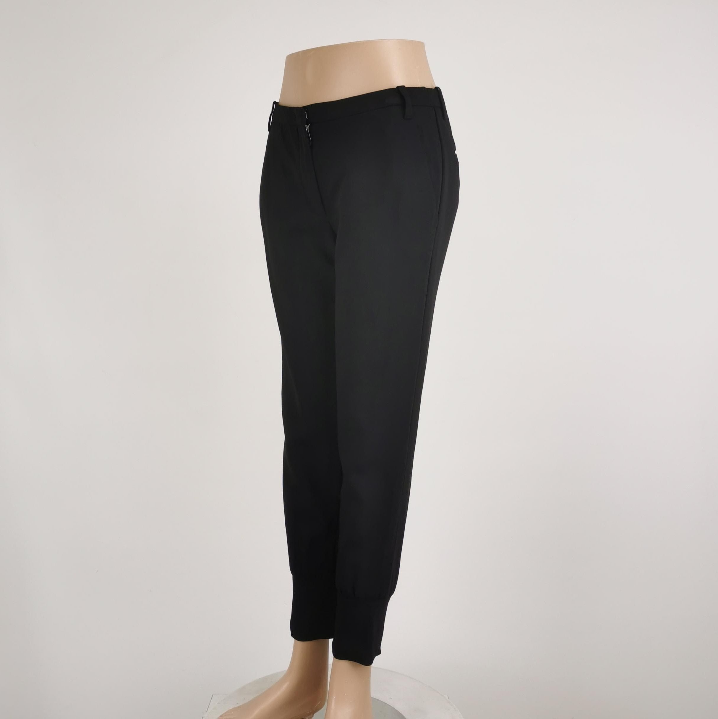 Prada Prada Elegant Black Slim Fit Trousers 0089 Size 40" / US 18 - 2 Thumbnail