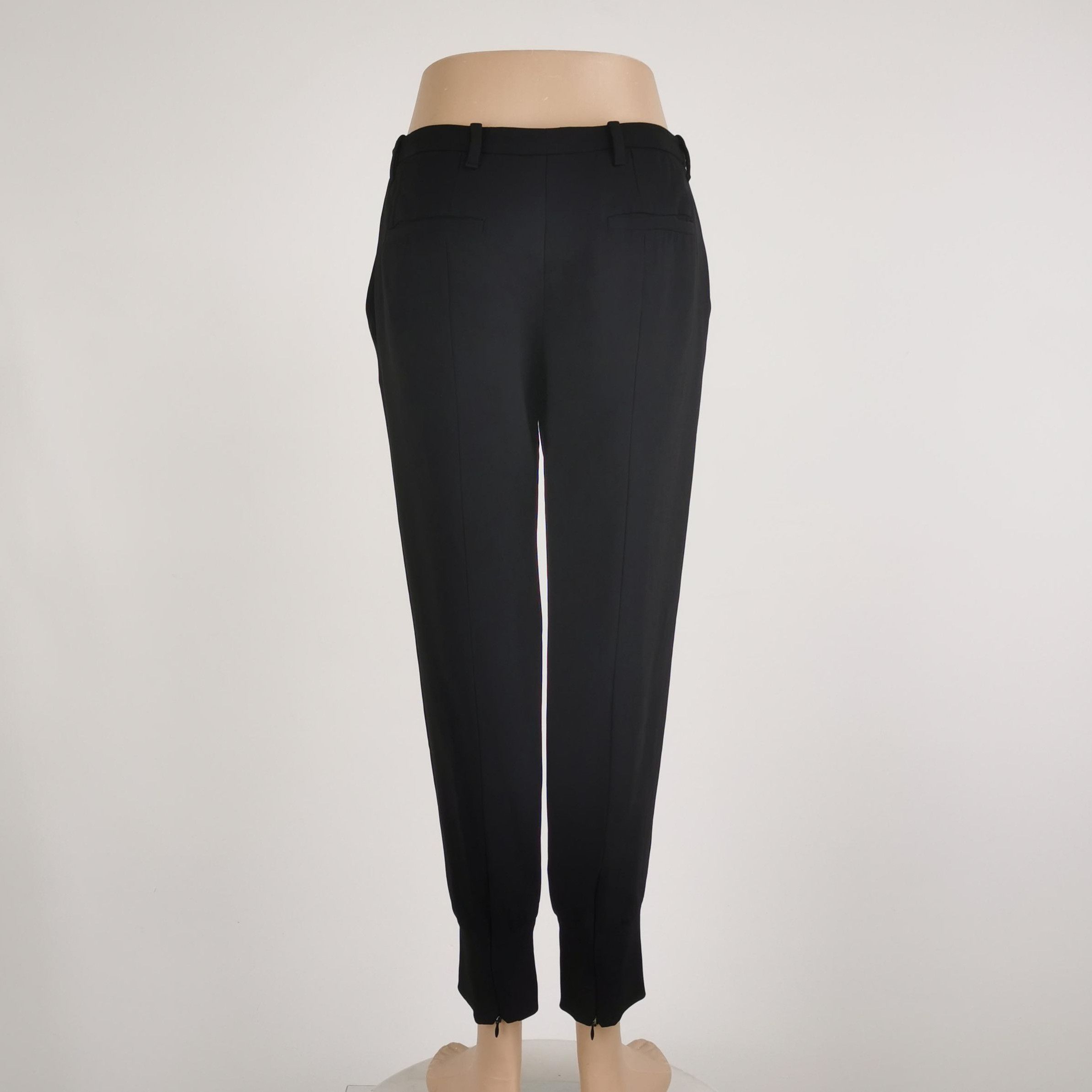 Prada Prada Elegant Black Slim Fit Trousers 0089 Size 40" / US 18 - 3 Thumbnail