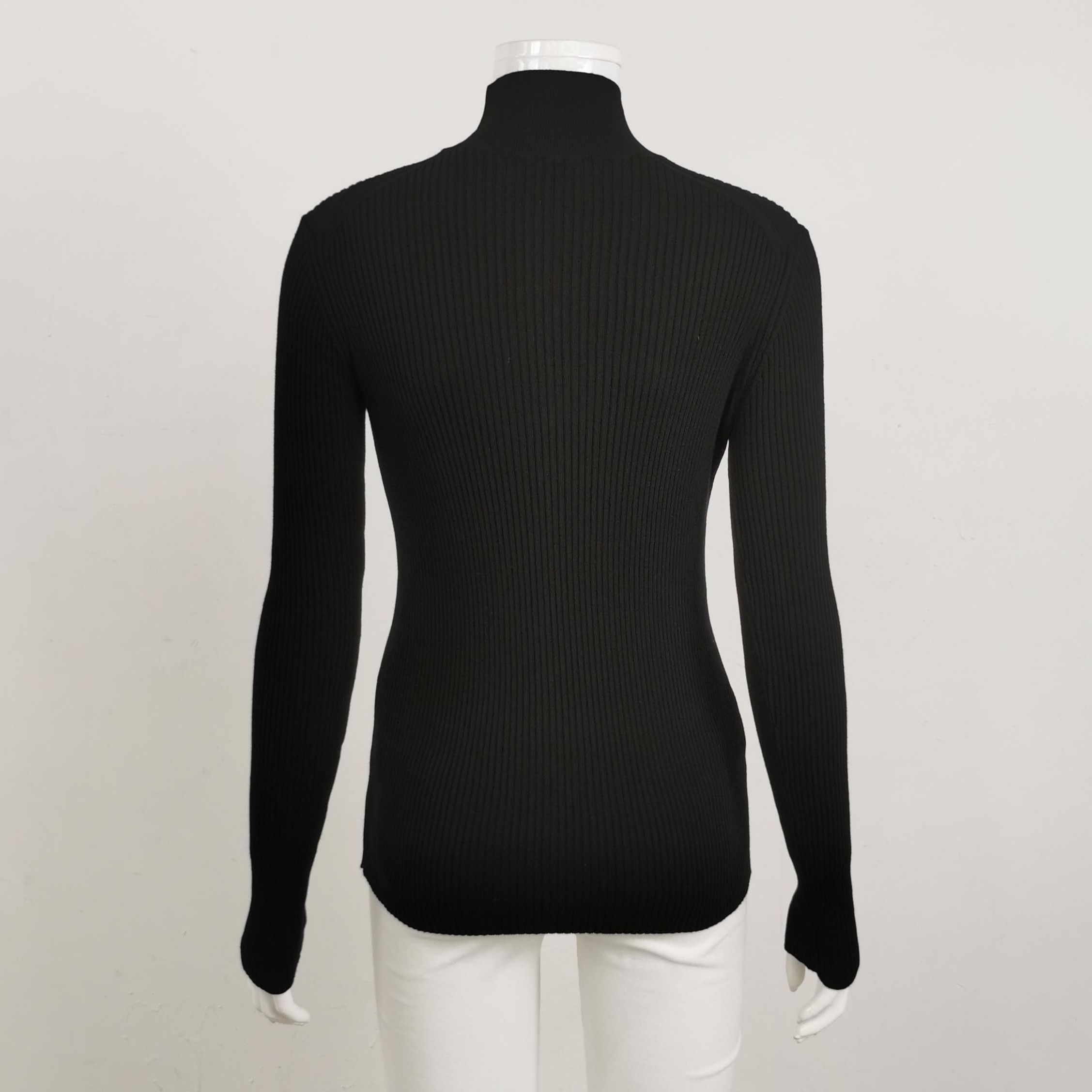 Prada Prada Black Turtleneck Long Sleeve Knit Top 0089 Size S / US 4 / IT 40 - 2 Thumbnail