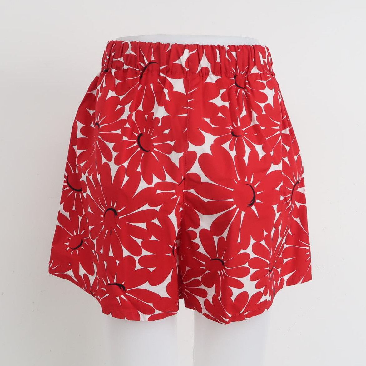 Prada Prada Red Cotton Logo Shorts 0089 Size 36" / US 14 / IT 50 - 2 Thumbnail