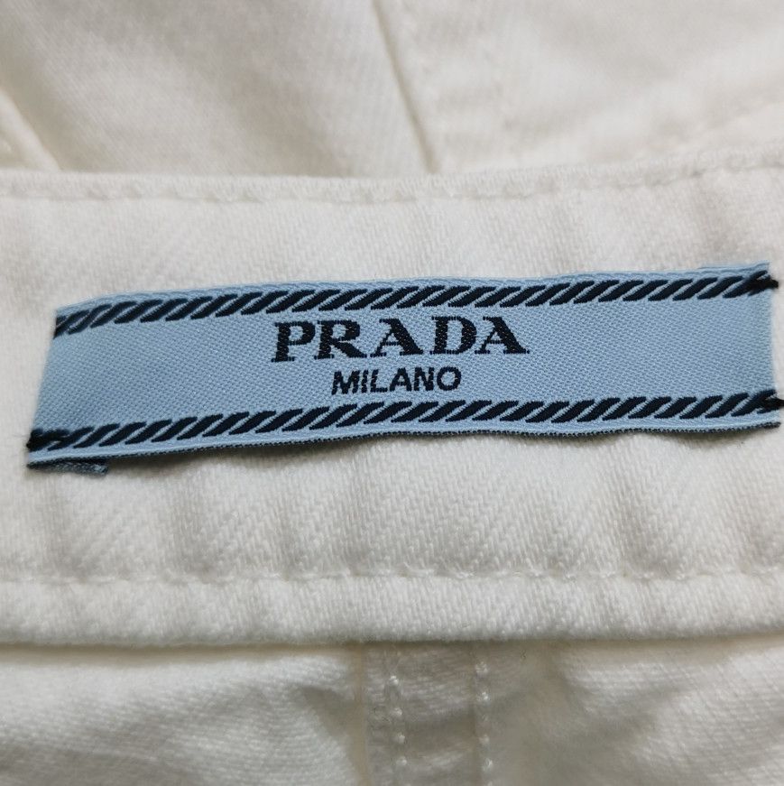 Prada Prada Cotton Zip Long Pants for Women 0089 Size 26" / US 2 / IT 38 - 5 Thumbnail