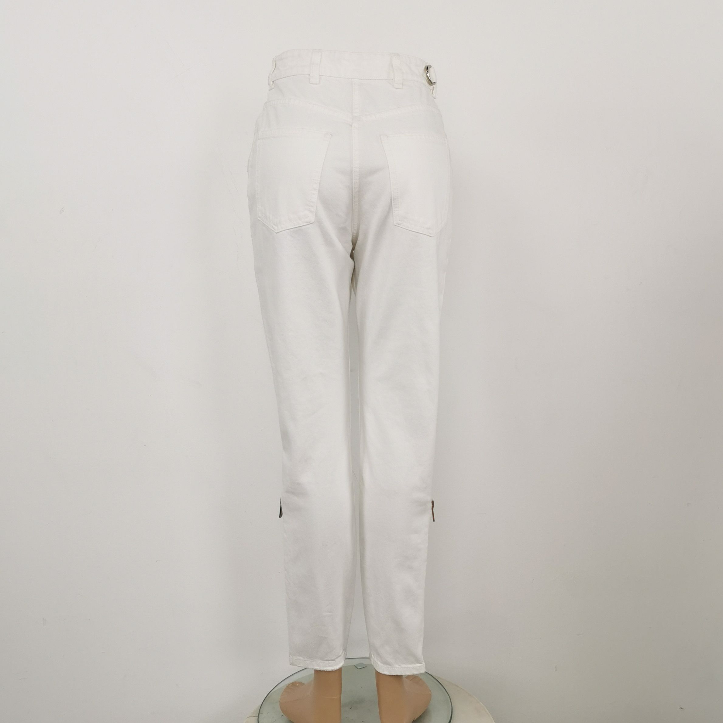 Prada Prada Cotton Zip Long Pants for Women 0089 Size 26" / US 2 / IT 38 - 2 Thumbnail