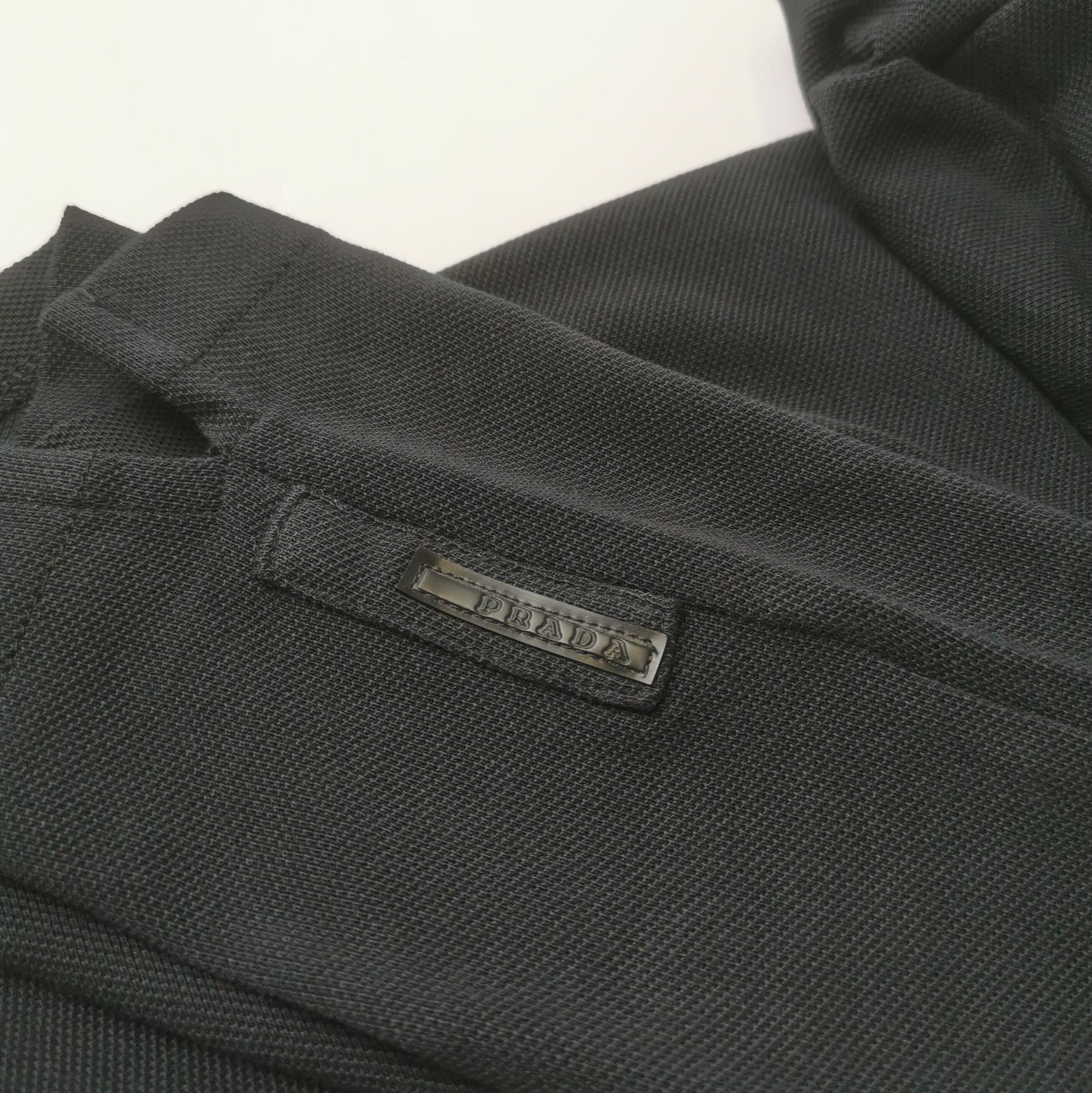 Prada Prada Black Cotton Short Sleeve Polo Shirt 0089 Size XS / US 0-2 / IT 36-38 - 3 Thumbnail