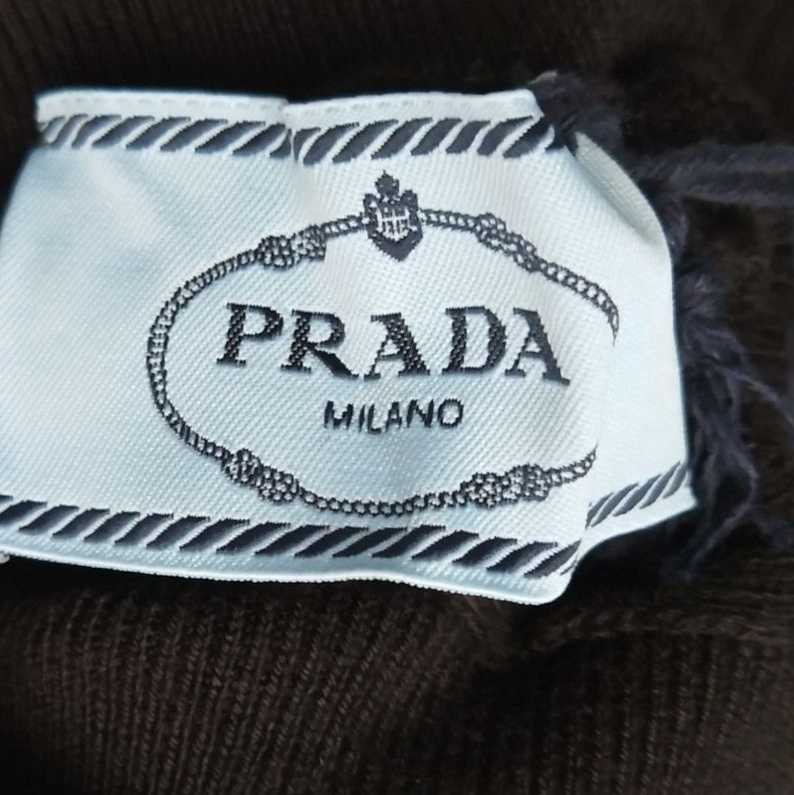 Prada Prada Black Cotton High Neck Knit Sweater 0089 Size S / US 4 / IT 40 - 5 Thumbnail