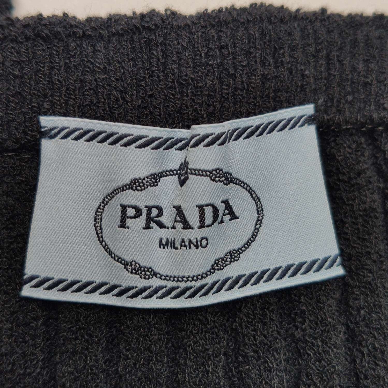 Prada Prada Black Logo Cotton Tank Top 0089 Size S / US 4 / IT 40 - 5 Thumbnail