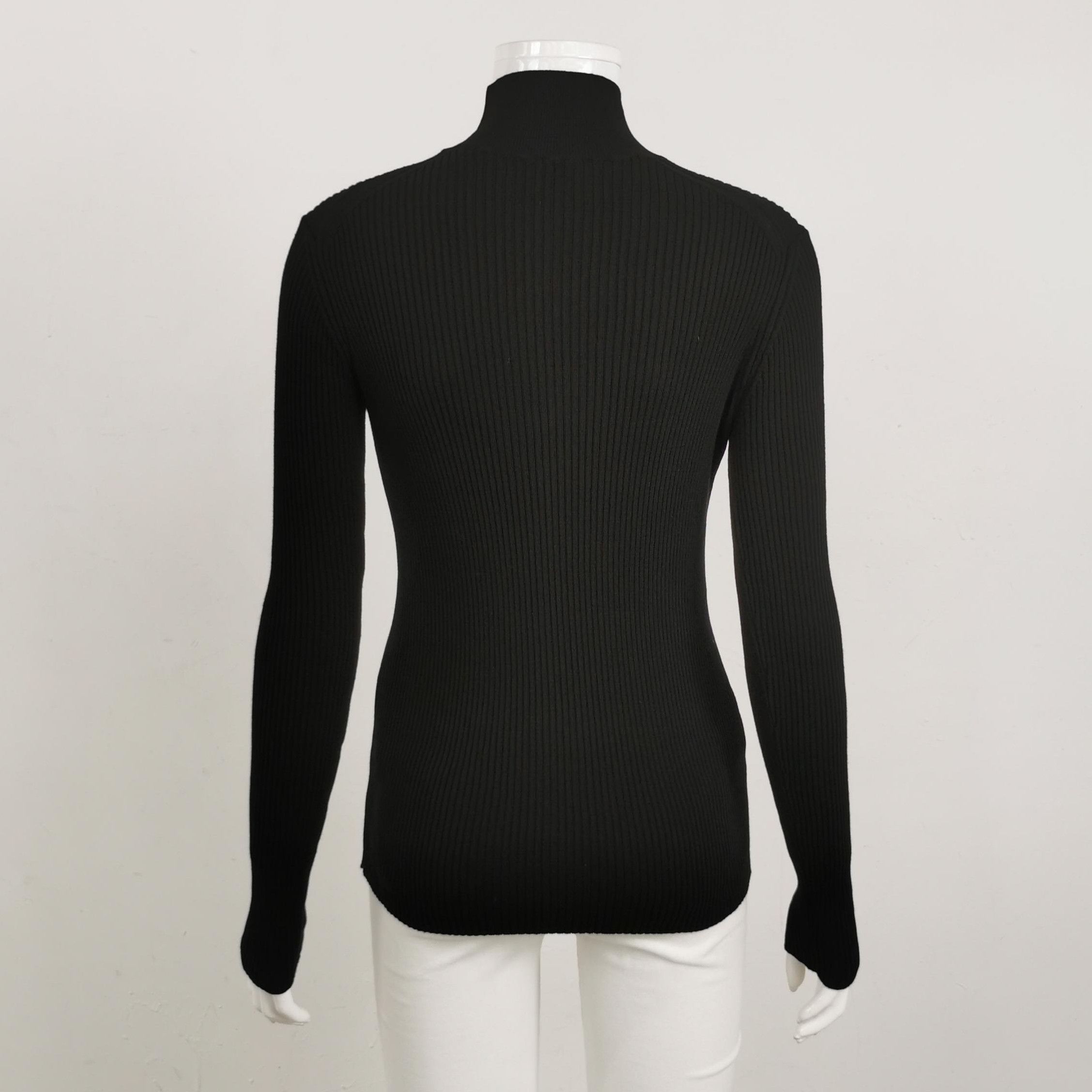 Prada Prada Black Turtleneck Long Sleeve Knit Top 0089 Size XXS / US 00 / IT 34 - 2 Thumbnail