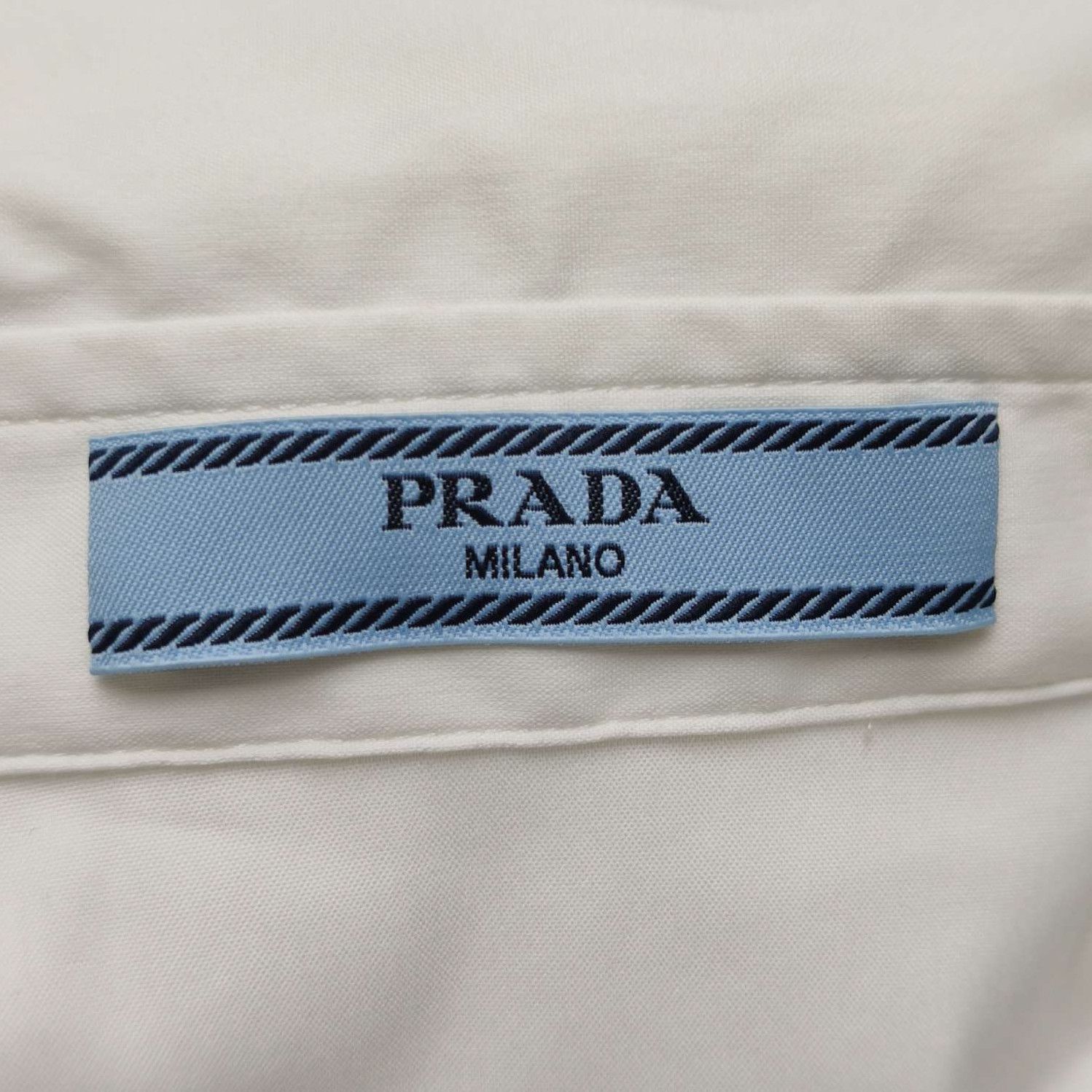 Prada Prada White Long Sleeve Button-Up Shirt 0089 Size XXS / US 00 / IT 34 - 4 Thumbnail
