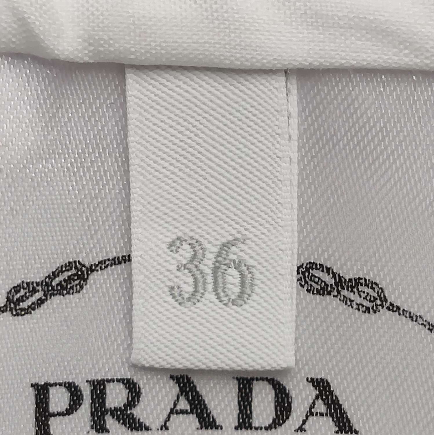 Prada Prada White Long Sleeve Button-Up Shirt 0089 Size XXS / US 00 / IT 34 - 5 Thumbnail