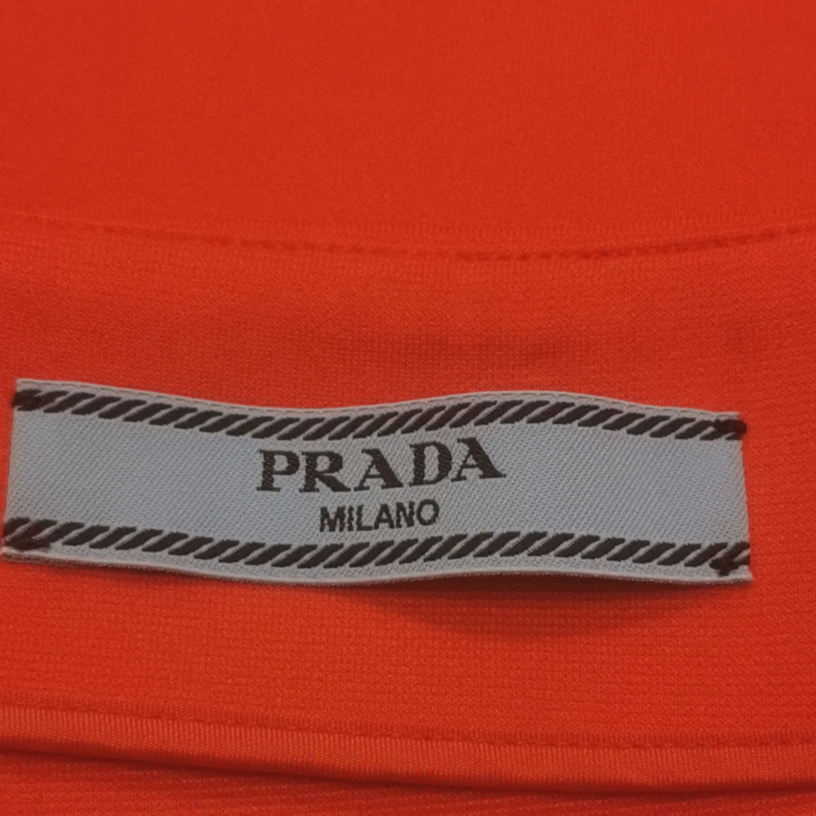 Prada Prada Logo Embellished Red Skirt Size 40 0089 Size 40" / US 18 - 6 Thumbnail