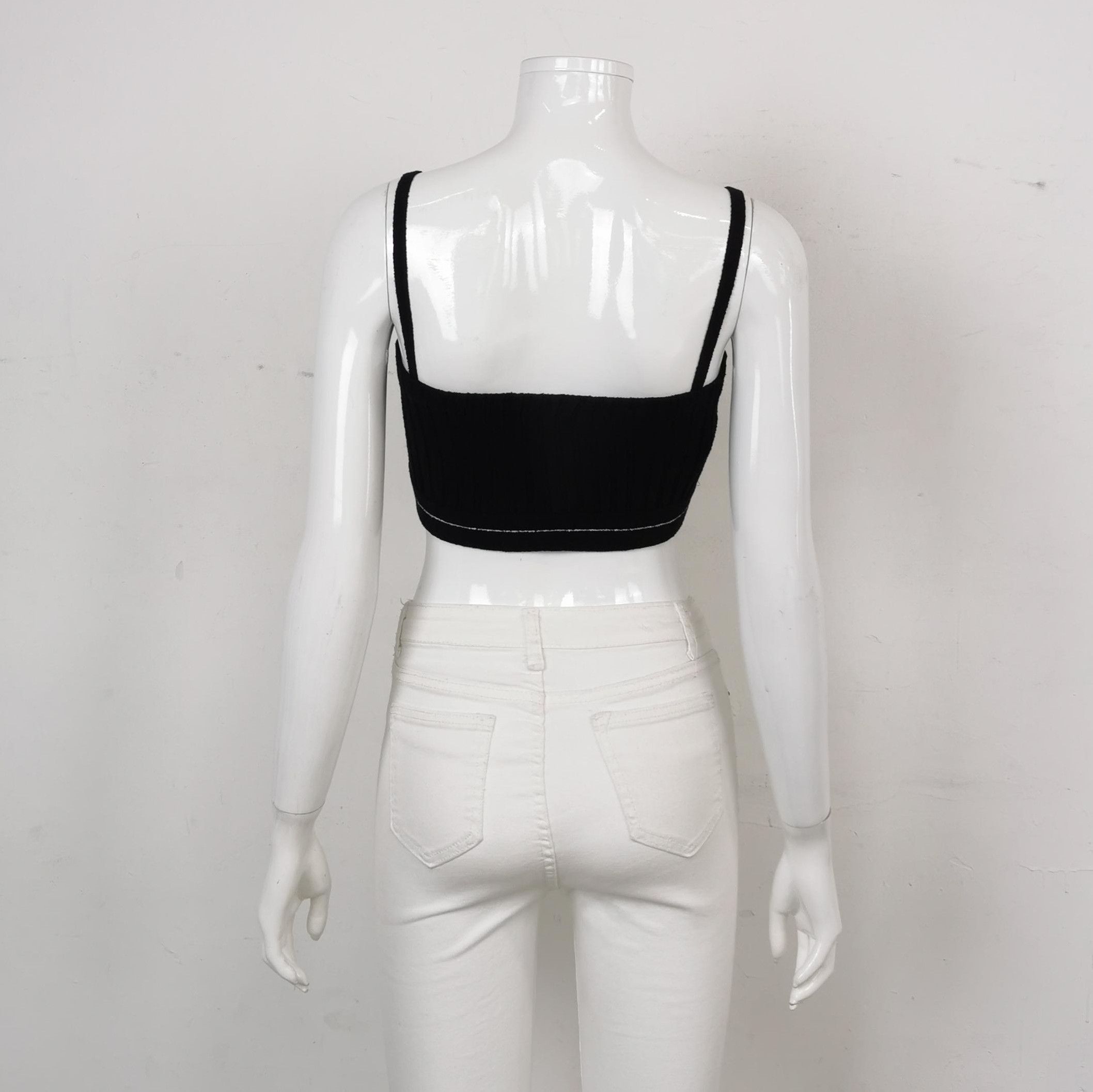 Prada Prada Logo Cotton Crop Top 0089 Size XXS / US 00 / IT 34 - 2 Thumbnail