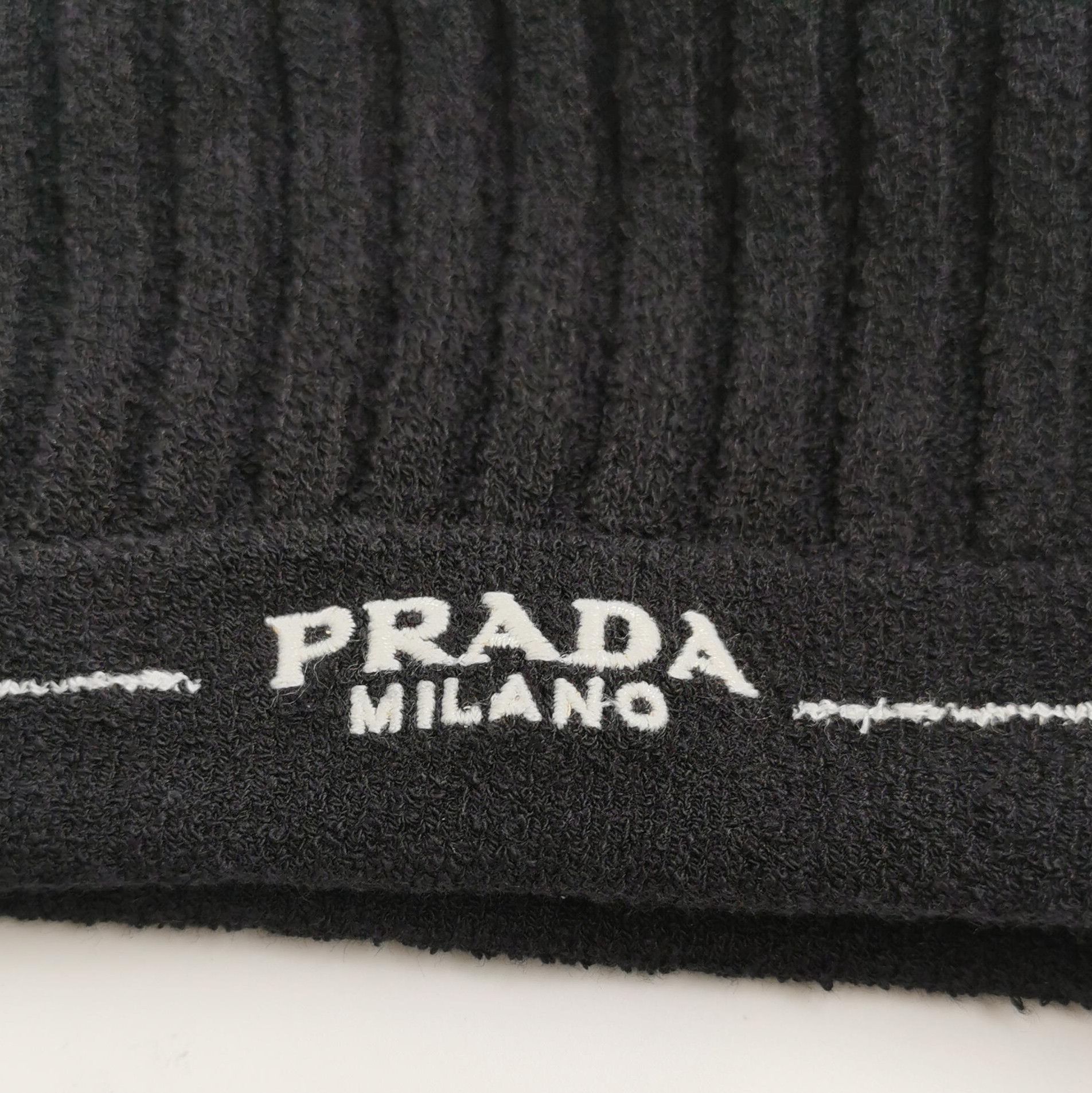 Prada Prada Logo Cotton Crop Top 0089 Size XXS / US 00 / IT 34 - 3 Thumbnail