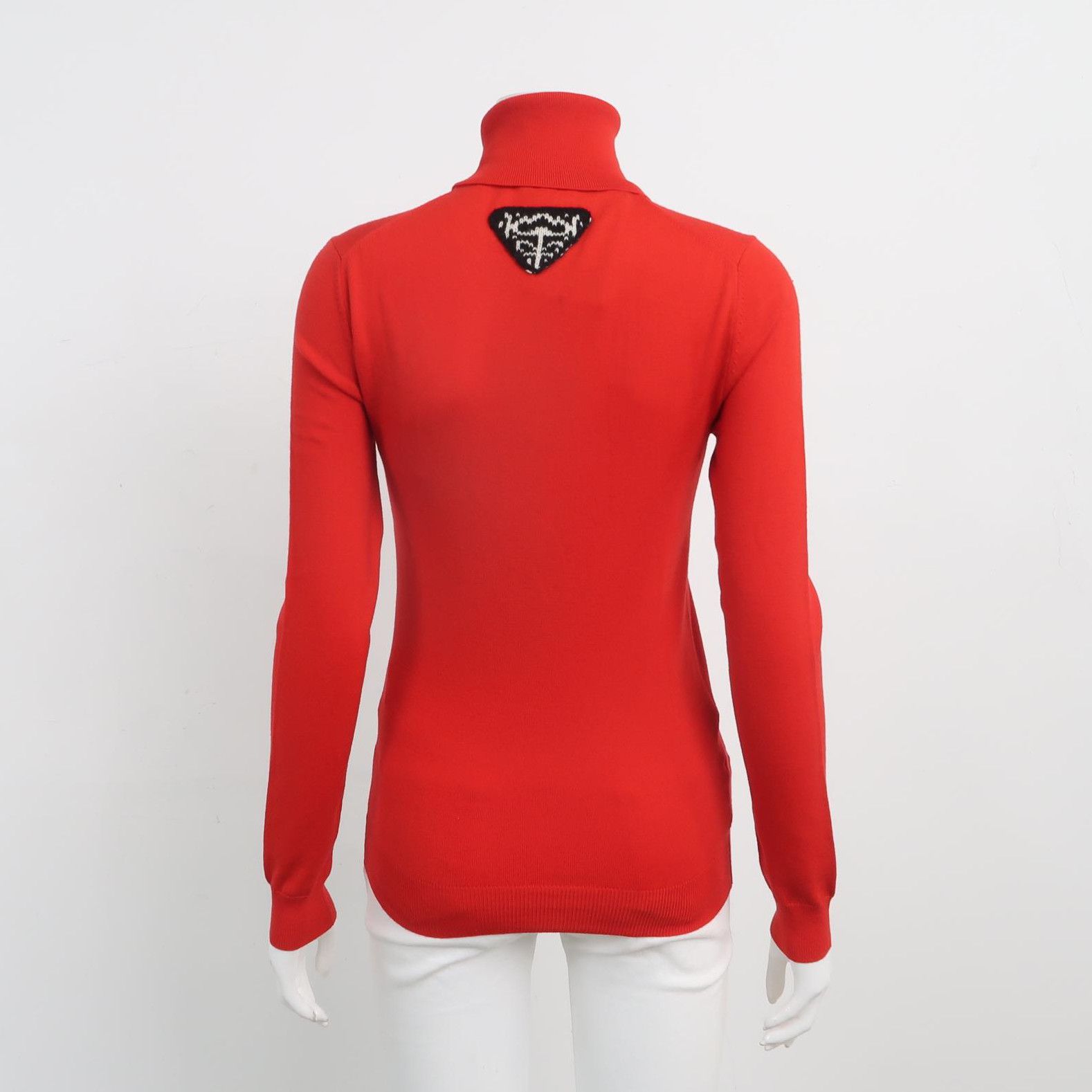 Prada Prada Red Wool Blend Turtleneck Sweater 0089 Size XXS / US 00 / IT 34 - 2 Thumbnail