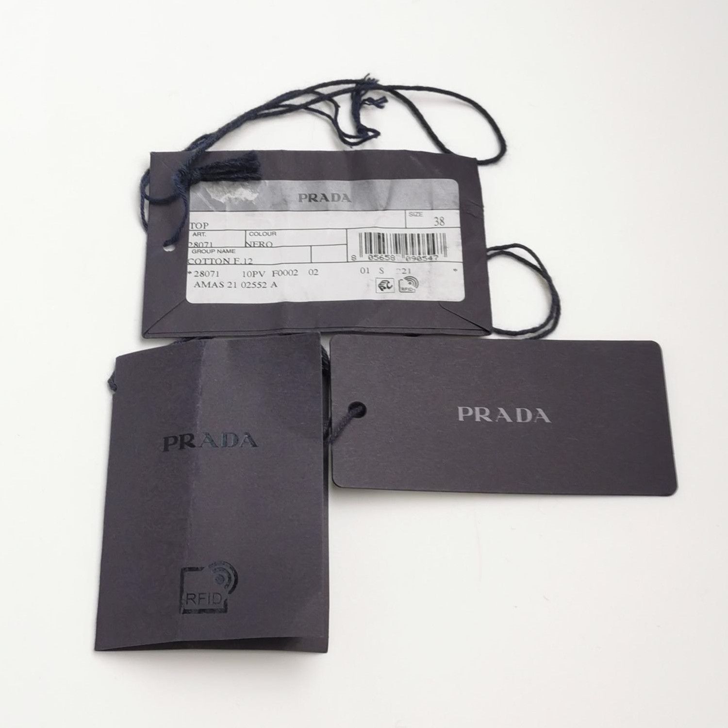 Prada Prada Cotton Logo Cami Top for Women 0089 Size S / US 4 / IT 40 - 5 Thumbnail