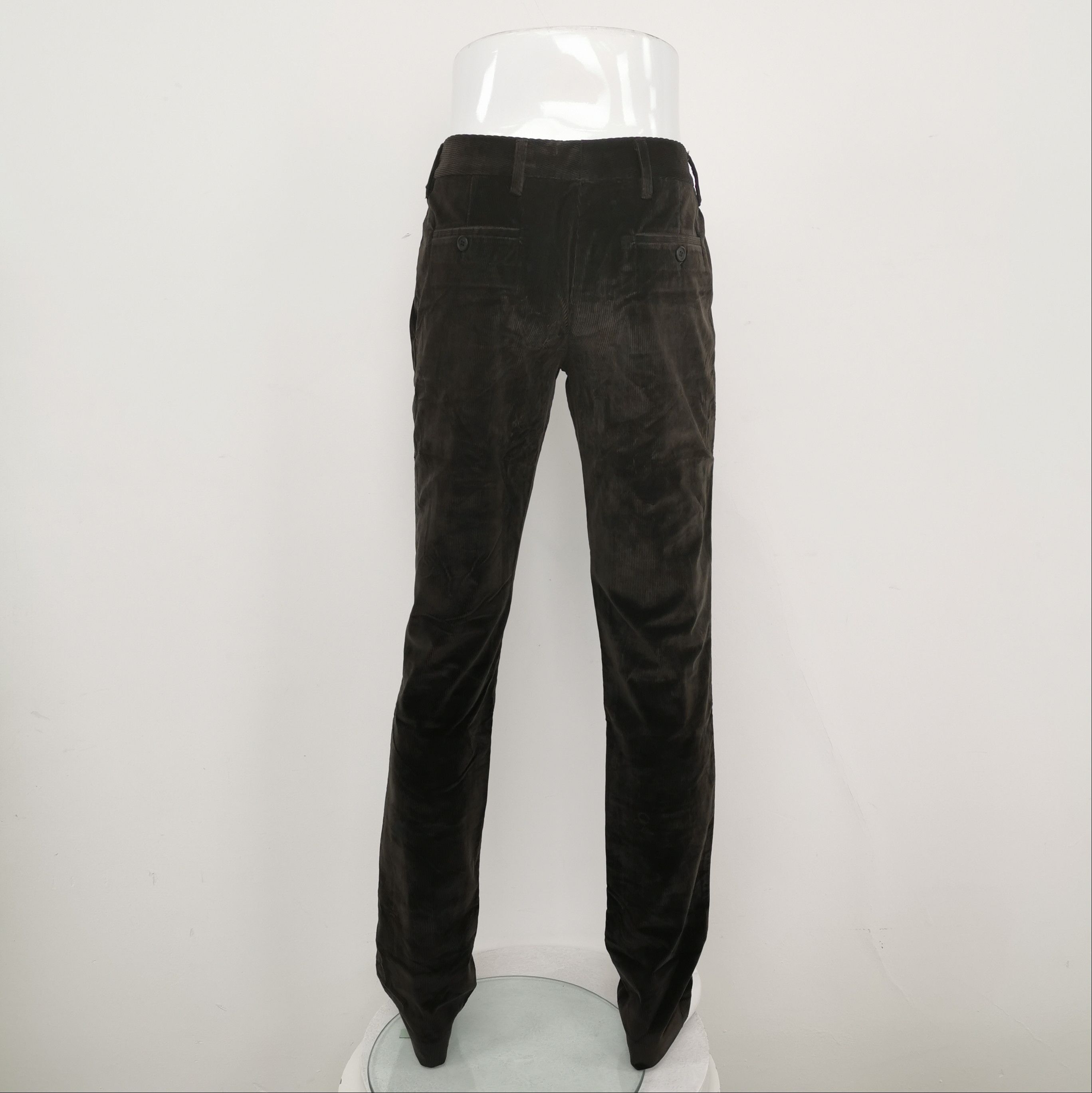 Prada Prada Cotton Straight Leg Trousers in Dark Color 0089 Size 42" / US 20 - 2 Thumbnail