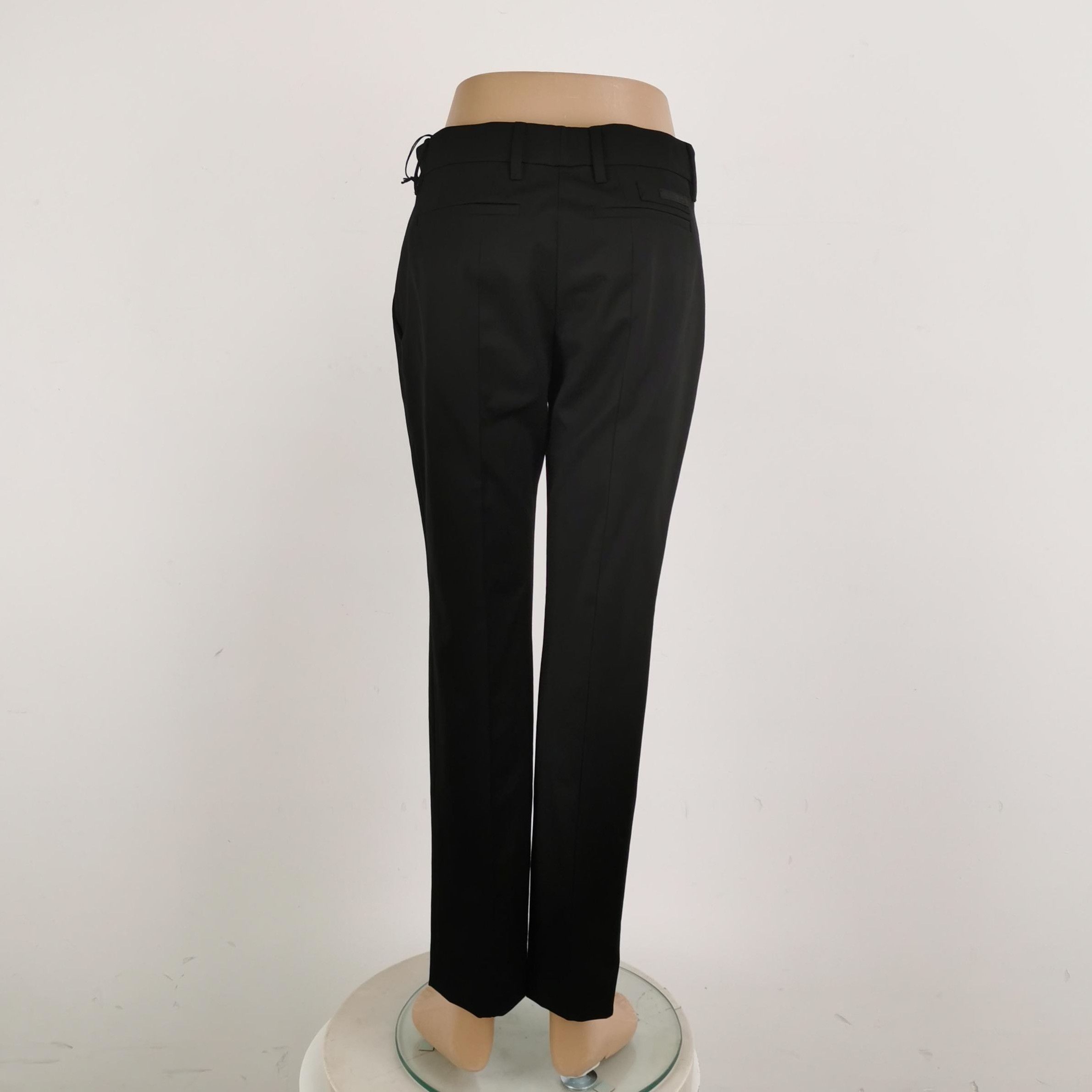 Prada Prada Black Cotton Blend Trousers Size 40 0089 Size 40" / US 18 - 3 Thumbnail