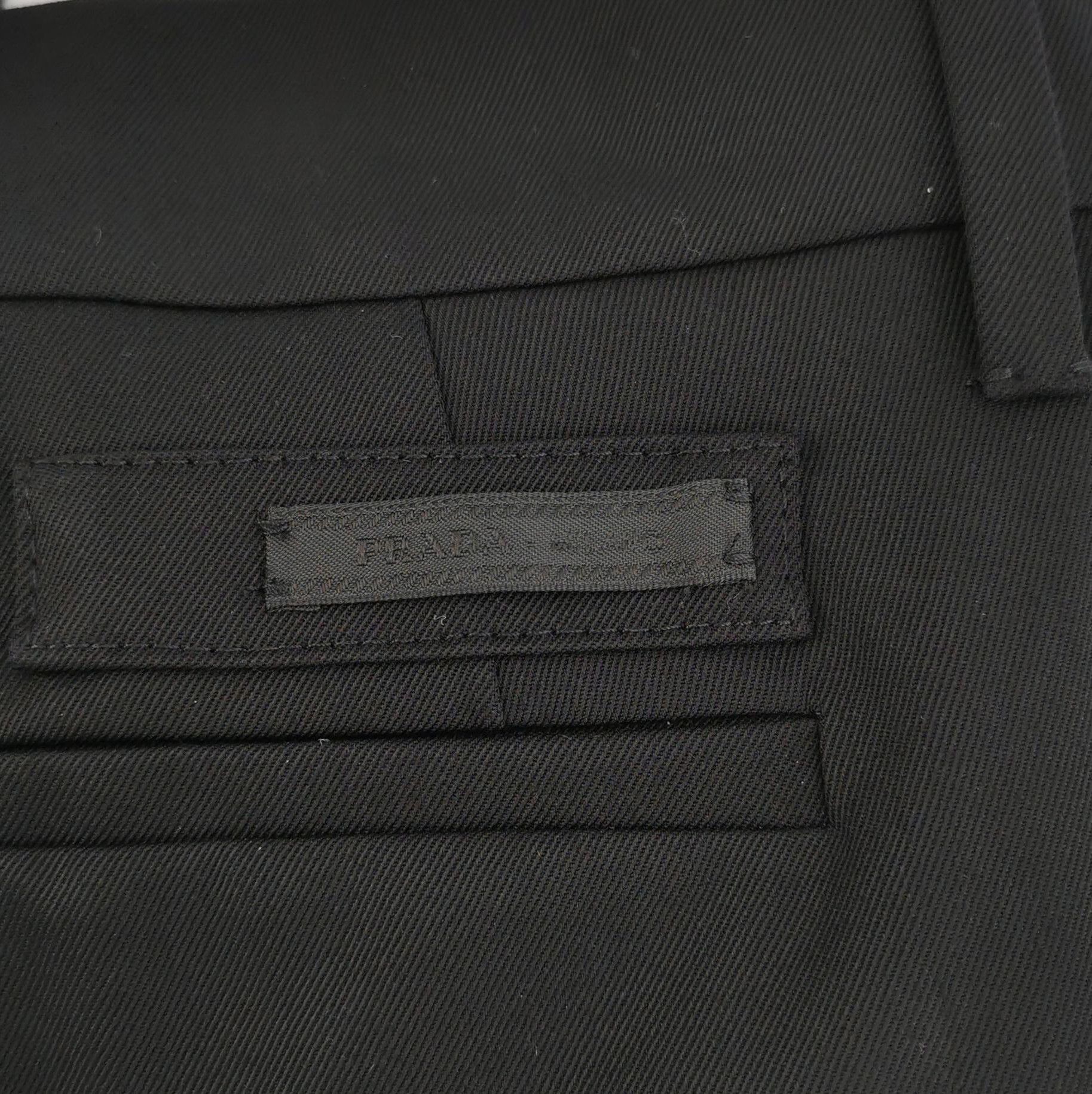 Prada Prada Black Cotton Blend Trousers Size 40 0089 Size 40" / US 18 - 4 Thumbnail
