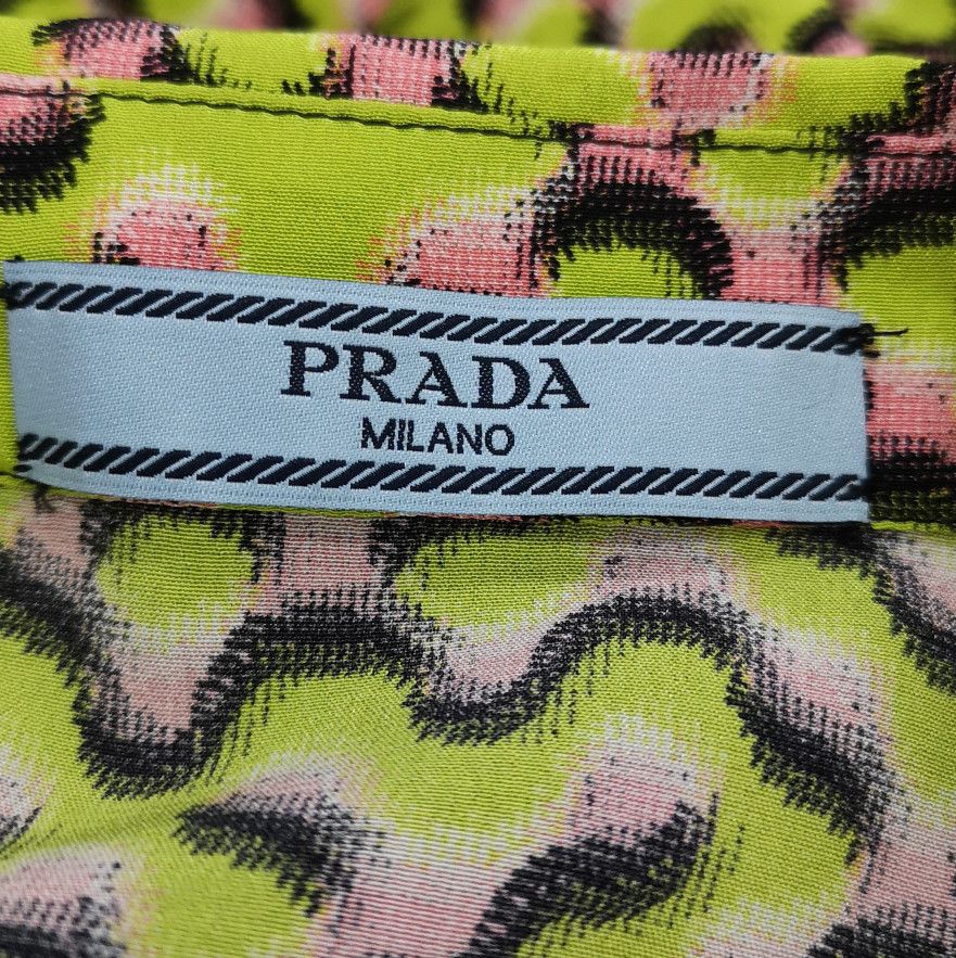 Prada Prada Silk Printed Button-Up Shirt 0089 Size S / US 4 / IT 40 - 8 Thumbnail